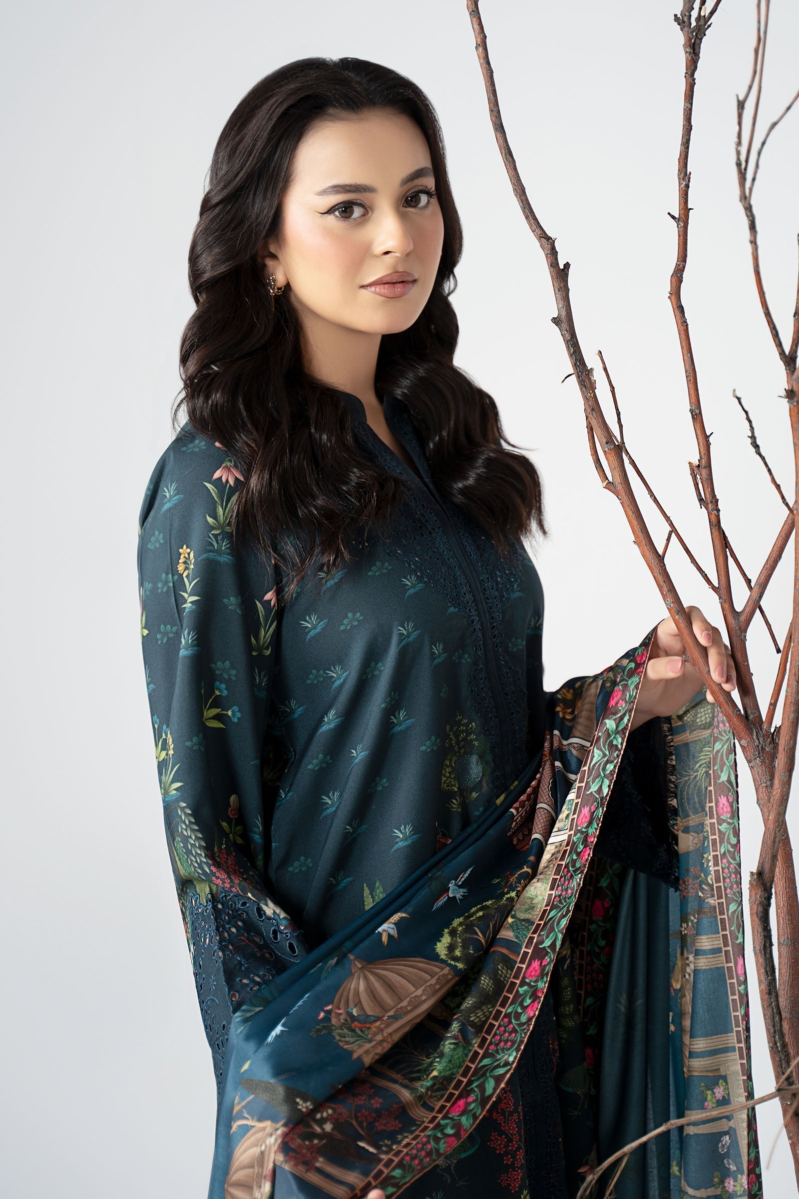 Maria B | Luxury Winter Pret 25 | DW-W25-59-Teal - House Of Hania