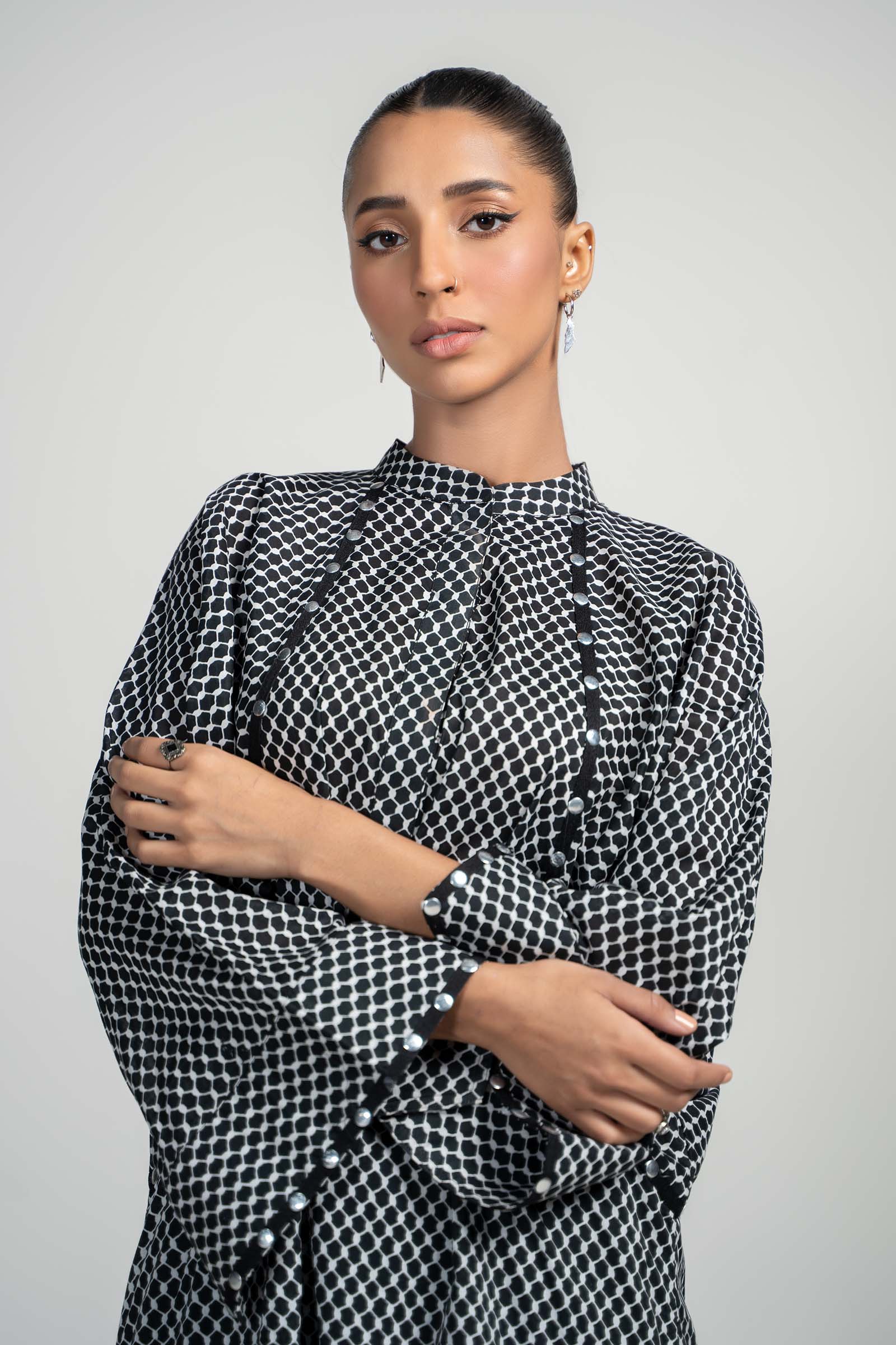 Maria B | Luxury Winter Pret 25 | PS-PF24-05-Black - House Of Hania