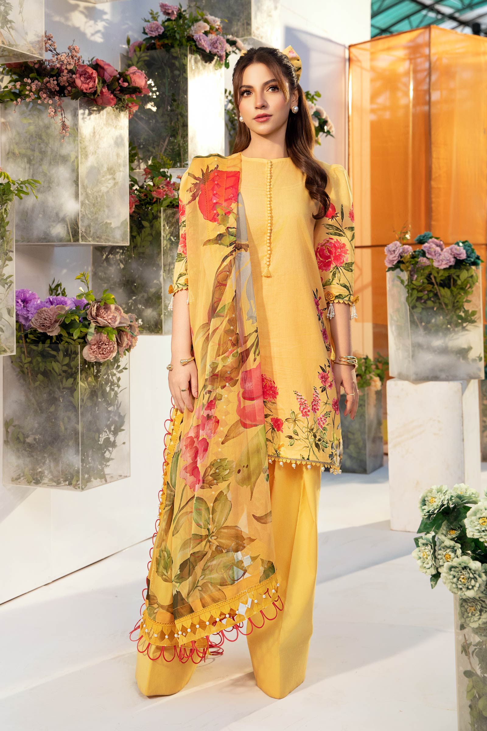 Maria B | M Basic Summer Lawn 25 | MB-CUS25-701A - House Of Hania
