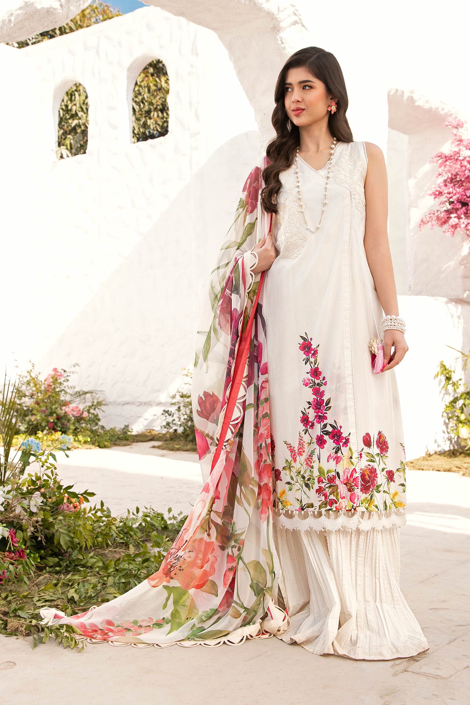 Maria B | M Basic Summer Lawn 25 | MB-CUS25-701B - House Of Hania