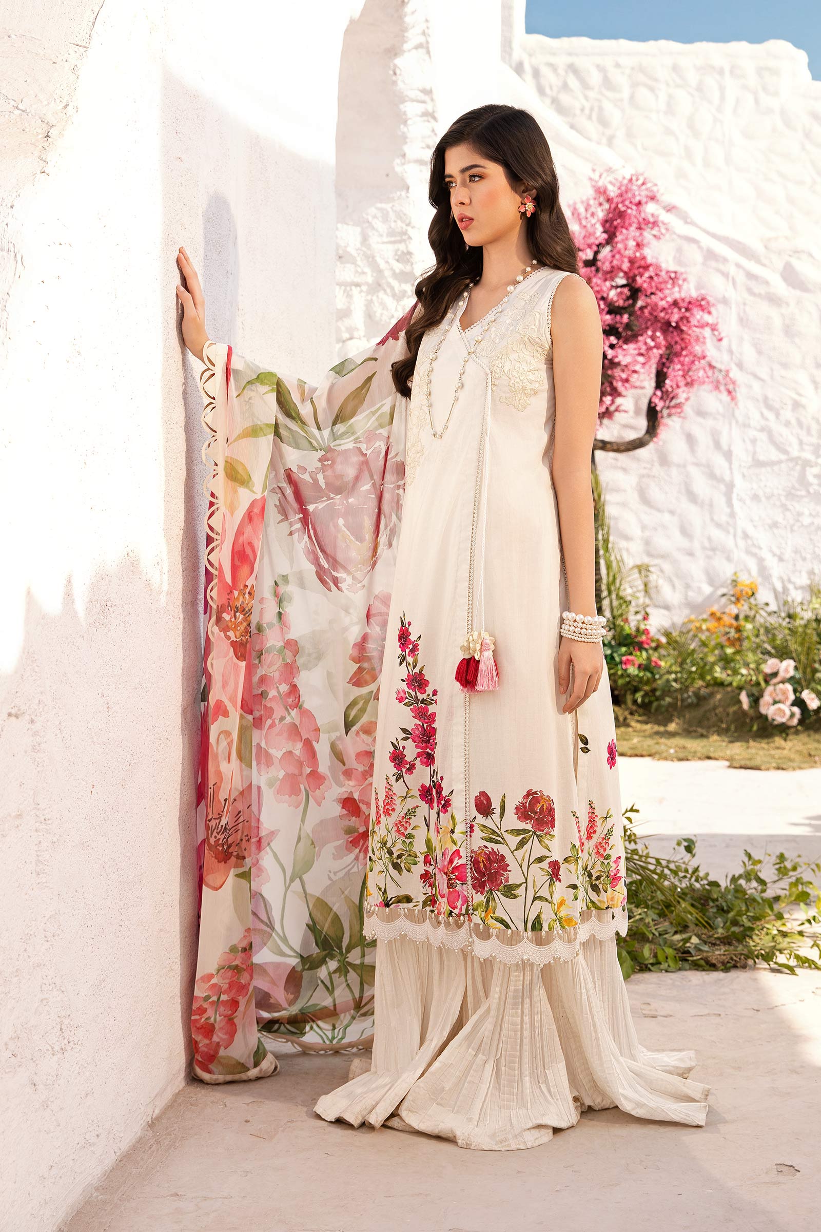 Maria B | M Basic Summer Lawn 25 | MB-CUS25-701B - House Of Hania