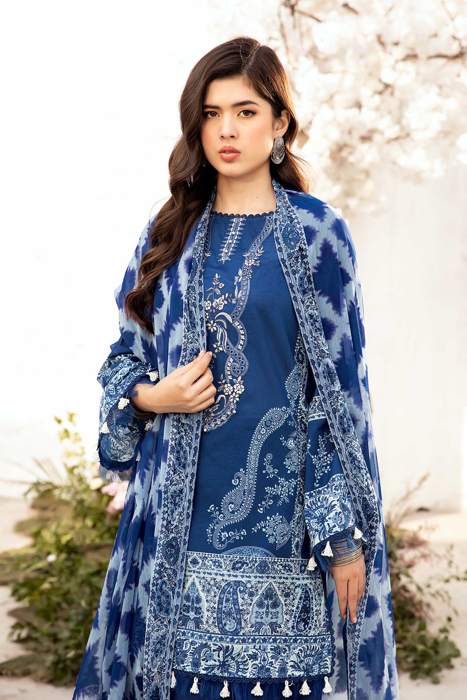Maria B | M Basic Summer Lawn 25 | MB-CUS25-703B - House Of Hania
