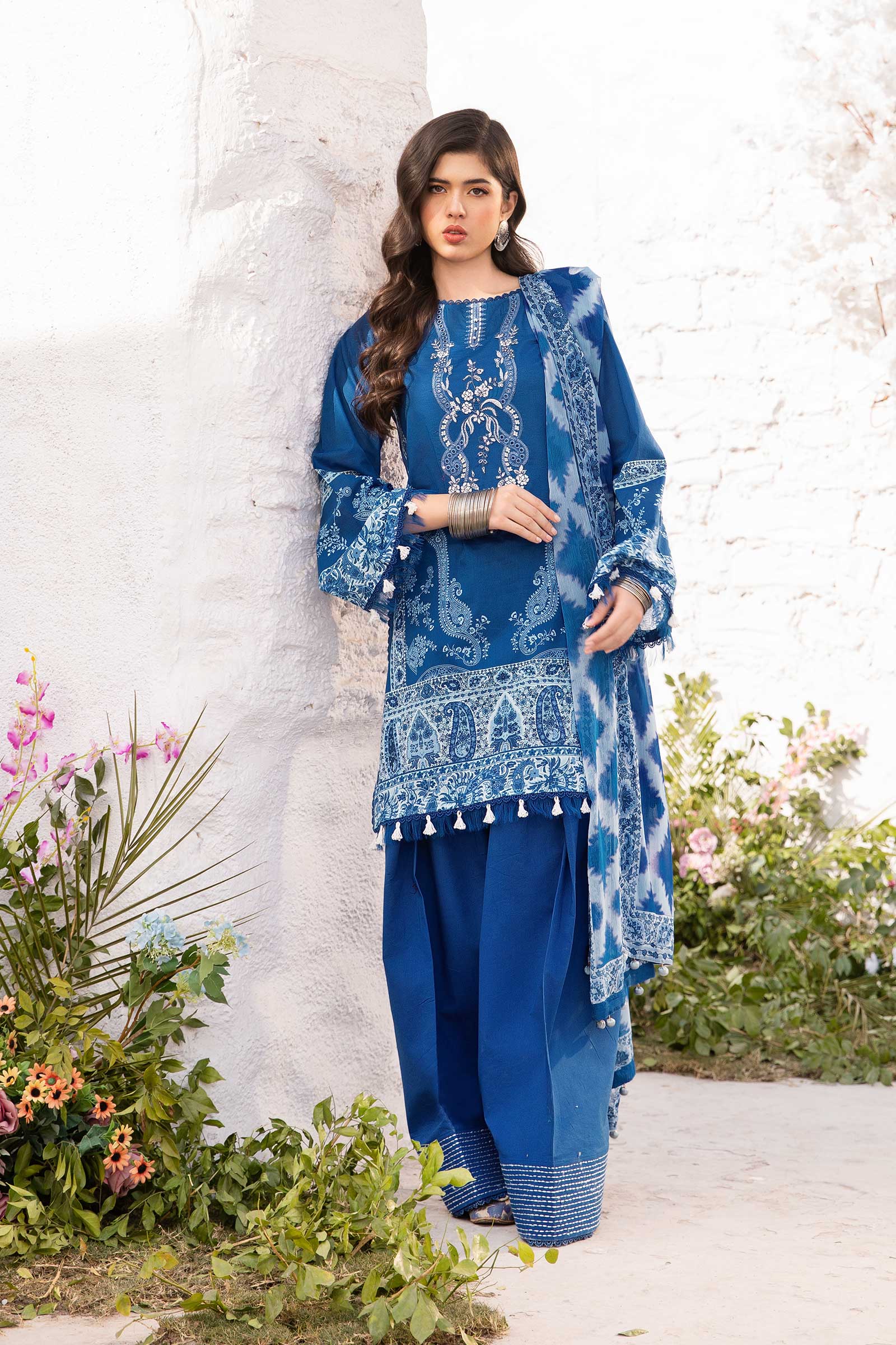 Maria B | M Basic Summer Lawn 25 | MB-CUS25-703B - House Of Hania