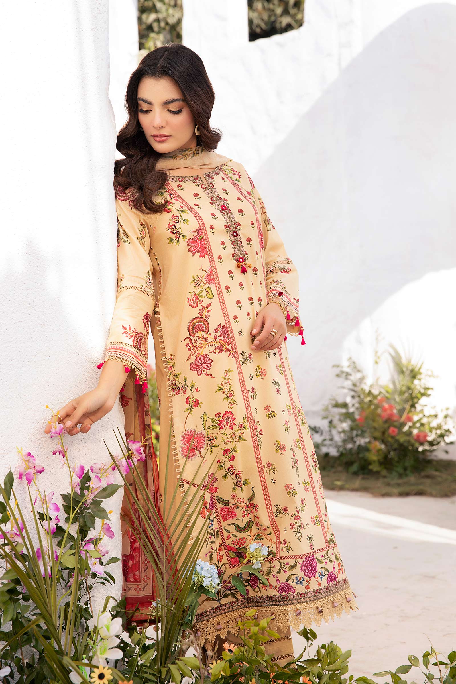 Maria B | M Basic Summer Lawn 25 | MB-CUS25-705A - House Of Hania