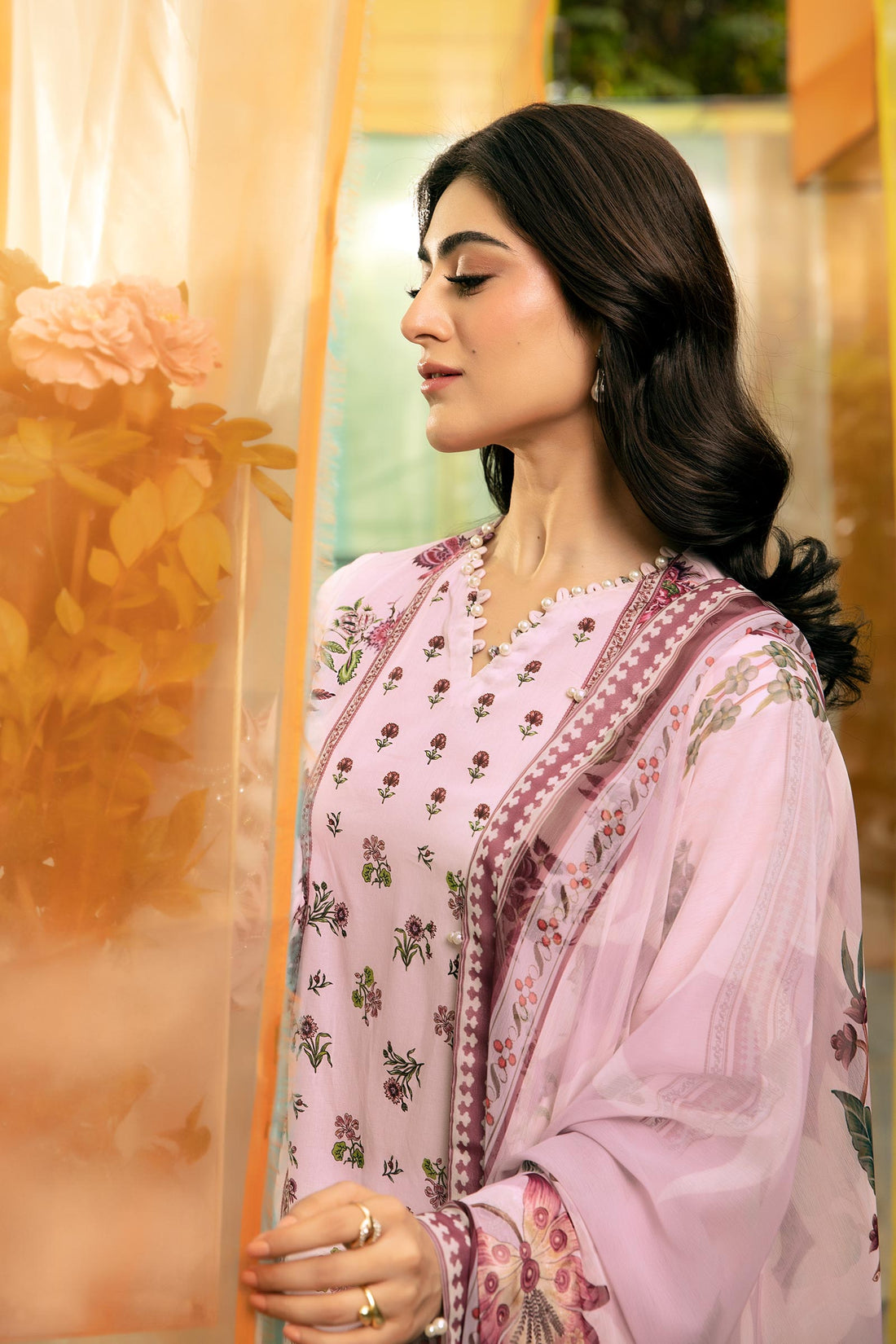 Maria B | M Basic Summer Lawn 25 | MB-CUS25-705B - House Of Hania