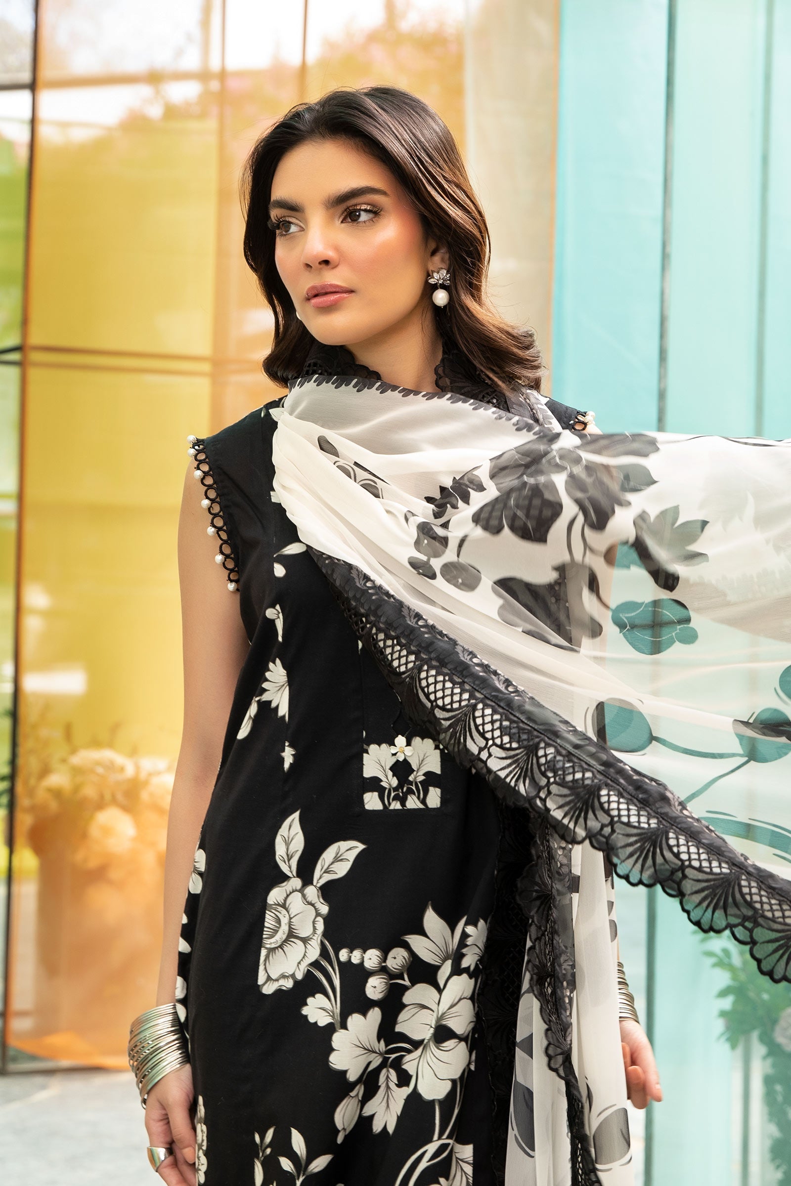 Maria B | M Basic Summer Lawn 25 | MB-CUS25-706B - House Of Hania