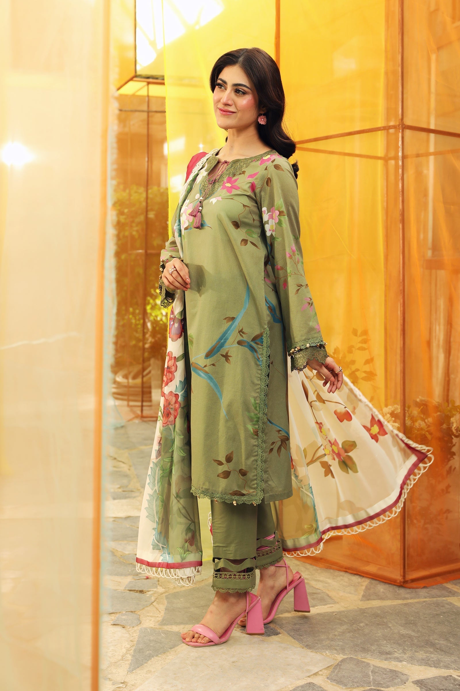 Maria B | M Basic Summer Lawn 25 | MB-CUS25-707A - House Of Hania