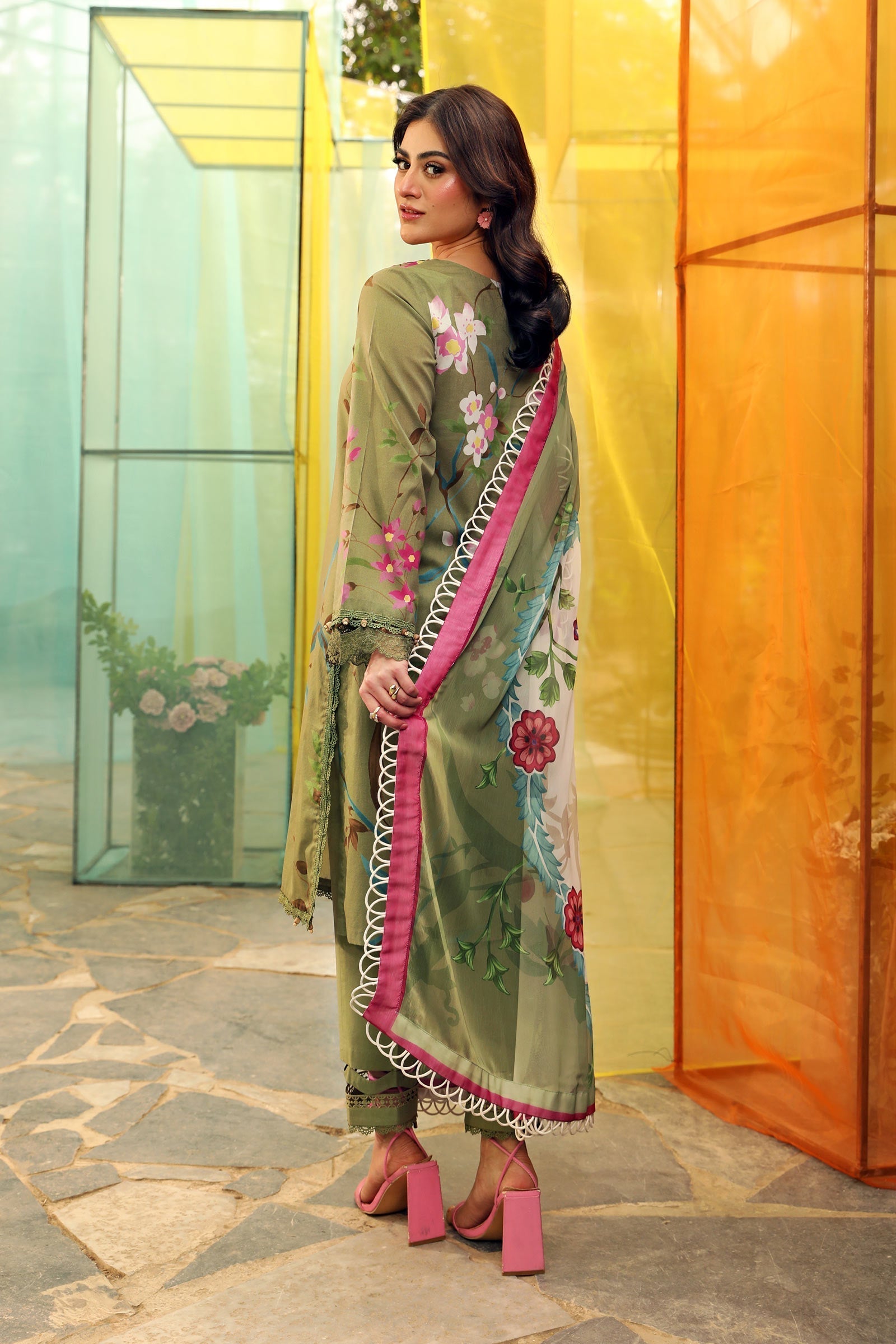 Maria B | M Basic Summer Lawn 25 | MB-CUS25-707A - House Of Hania