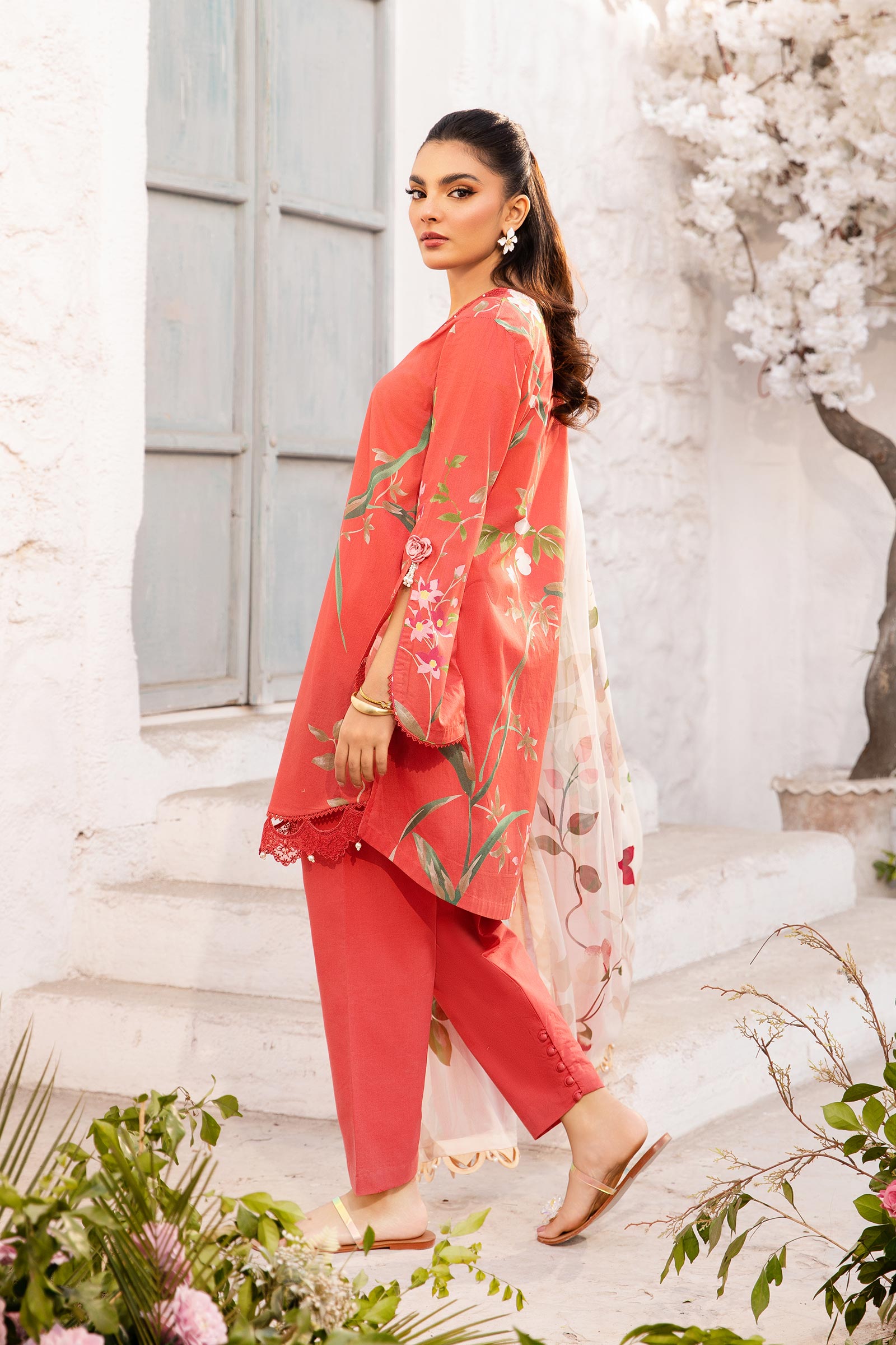 Maria B | M Basic Summer Lawn 25 | MB-CUS25-707B - House Of Hania