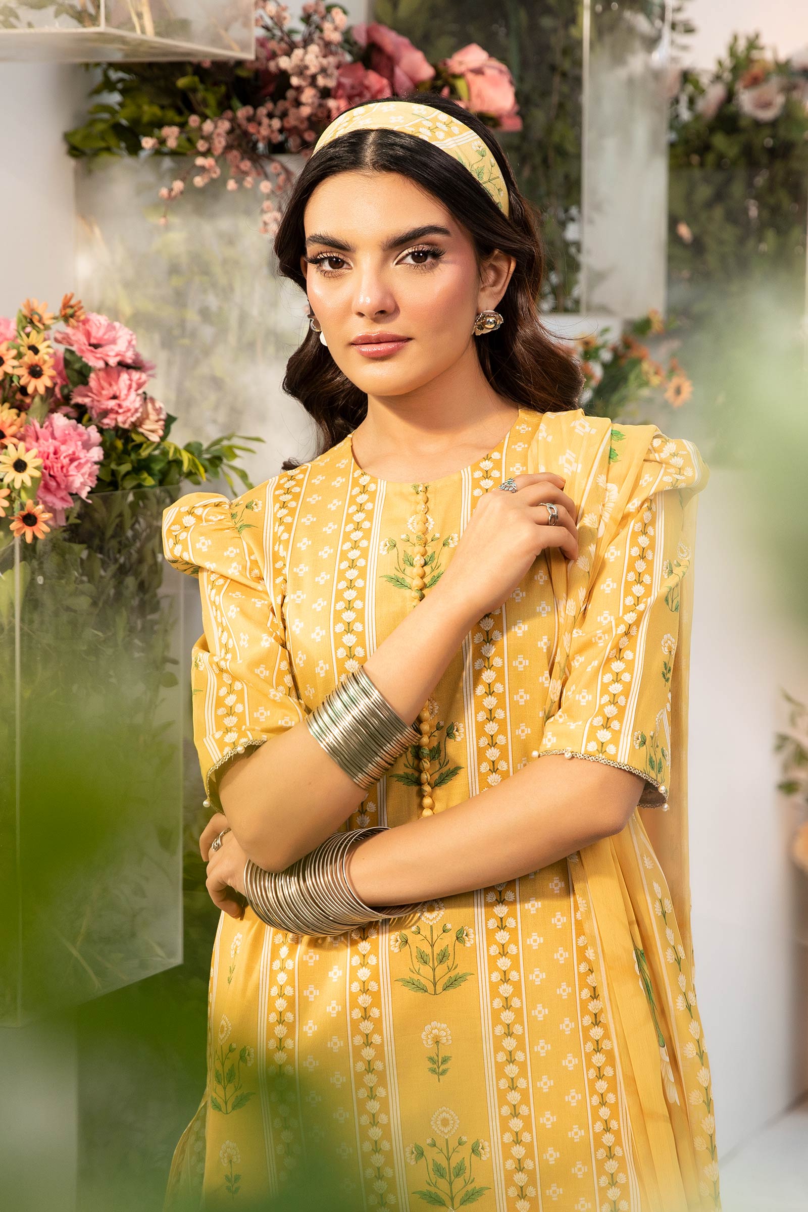 Maria B | M Basic Summer Lawn 25 | MB-CUS25-711A - House Of Hania
