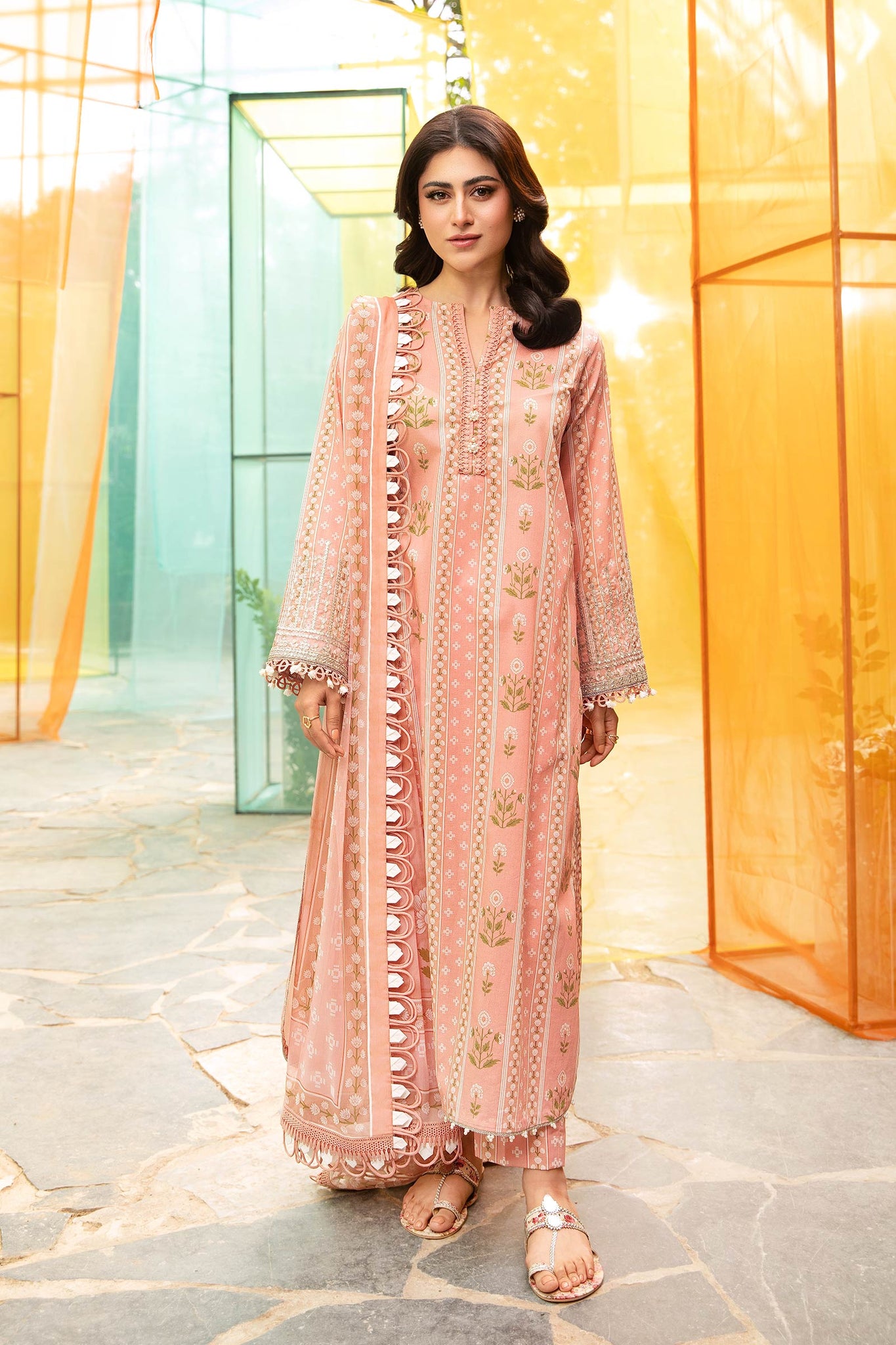 Maria B | M Basic Summer Lawn 25 | MB-CUS25-711B - House Of Hania