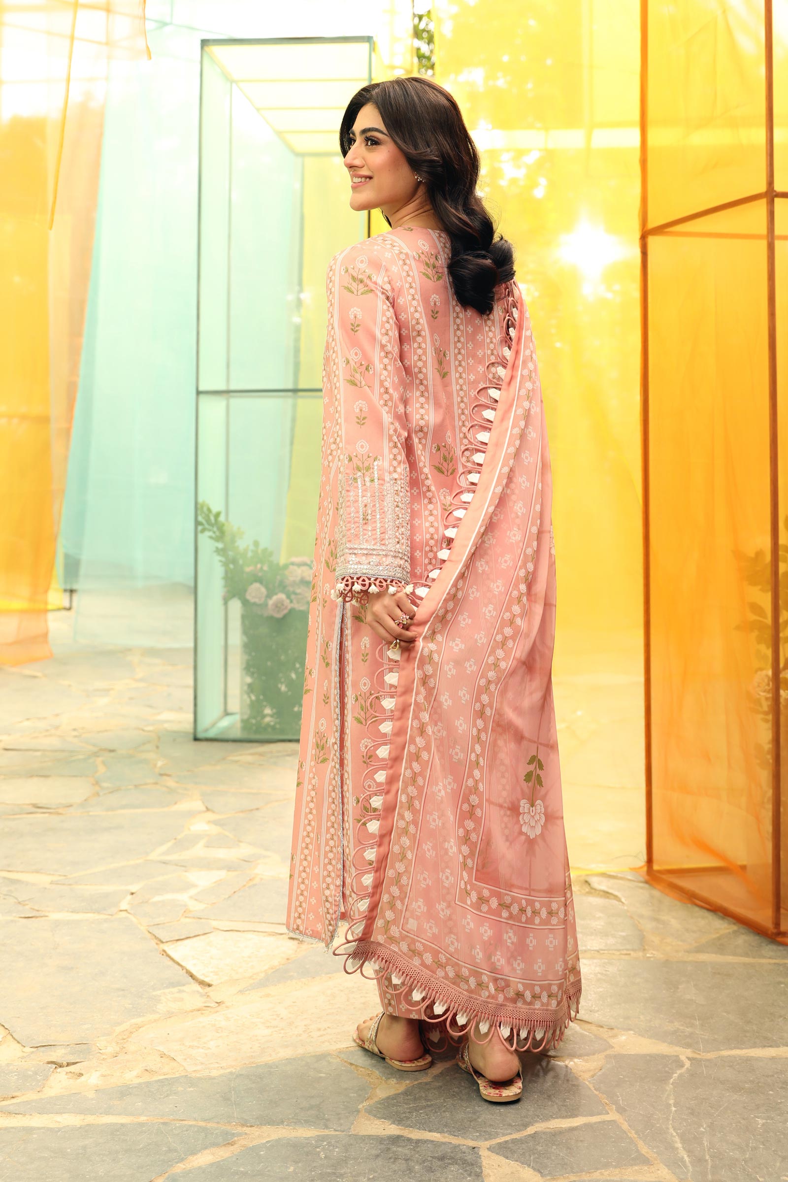 Maria B | M Basic Summer Lawn 25 | MB-CUS25-711B - House Of Hania