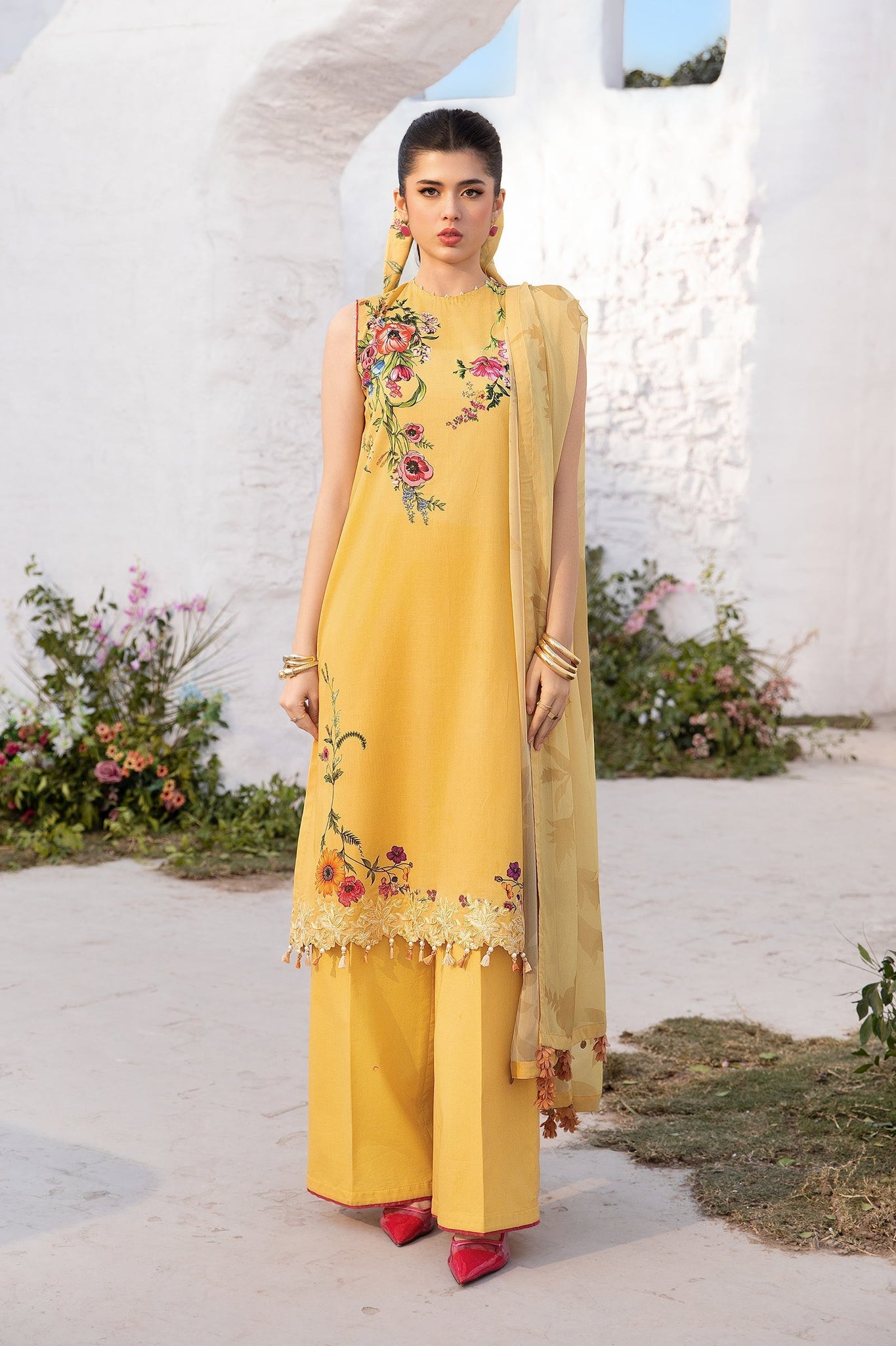 Maria B | M Basic Summer Lawn 25 | MB-CUS25-712A - House Of Hania