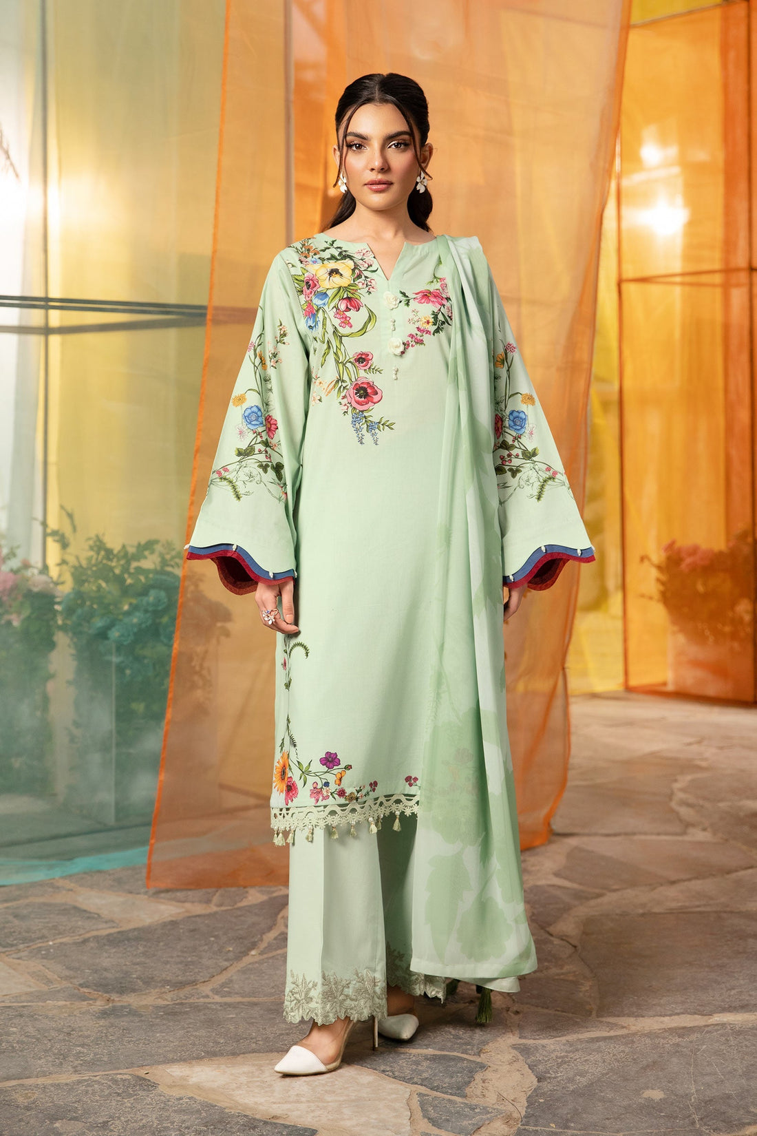 Maria B | M Basic Summer Lawn 25 | MB-CUS25-712B - House Of Hania