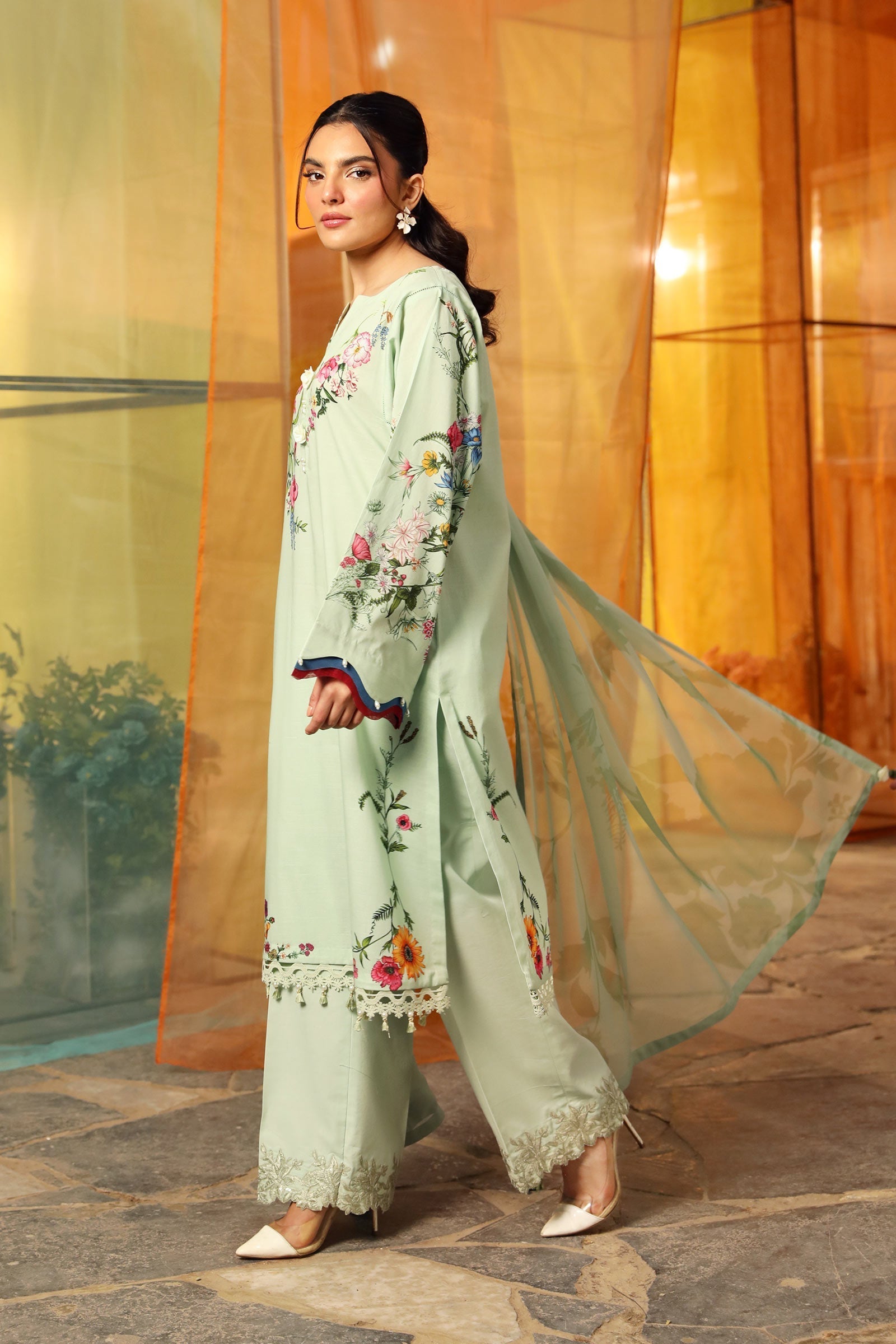 Maria B | M Basic Summer Lawn 25 | MB-CUS25-712B - House Of Hania