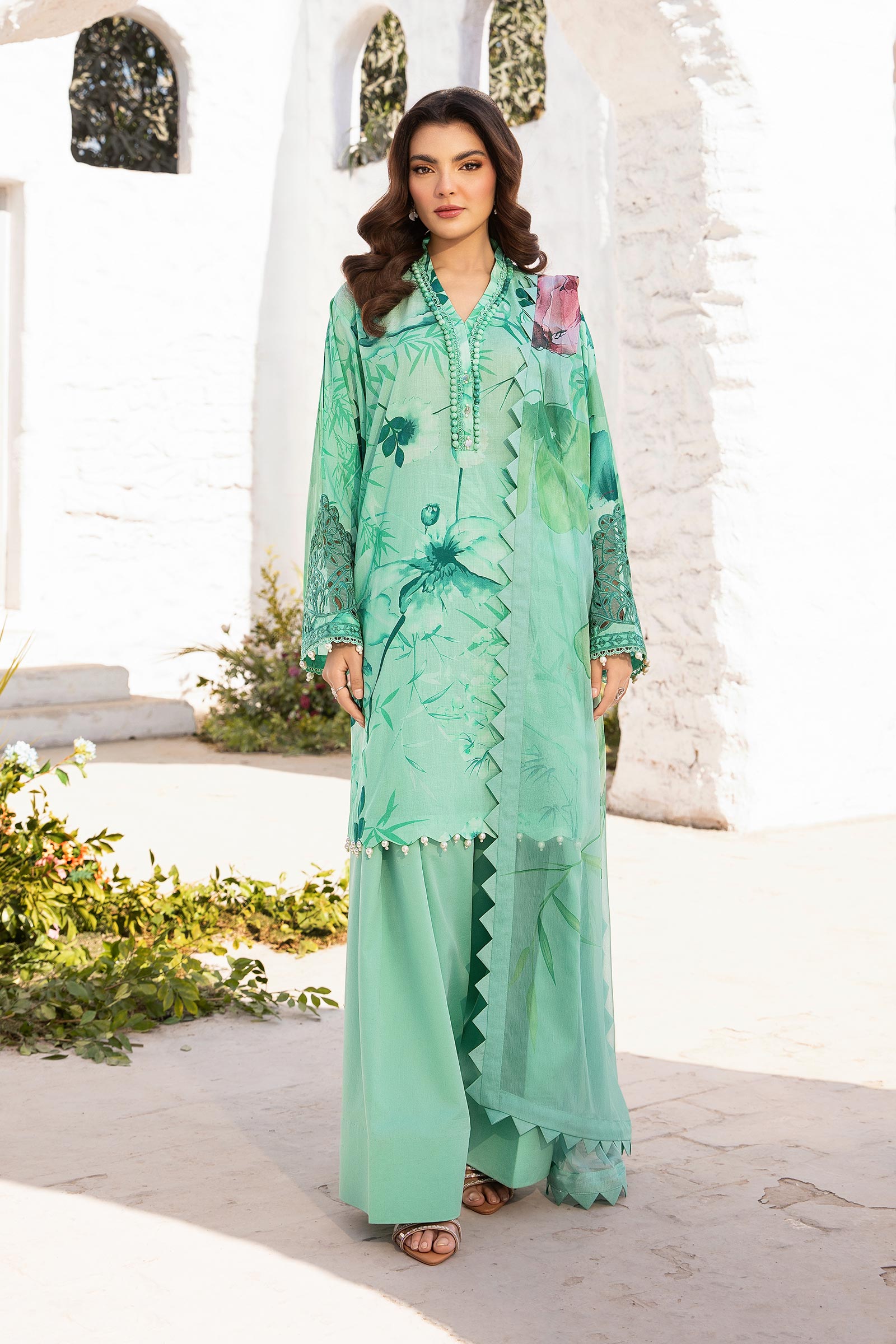 Maria B | M Basic Summer Lawn 25 | MB-CUS25-713A - House Of Hania