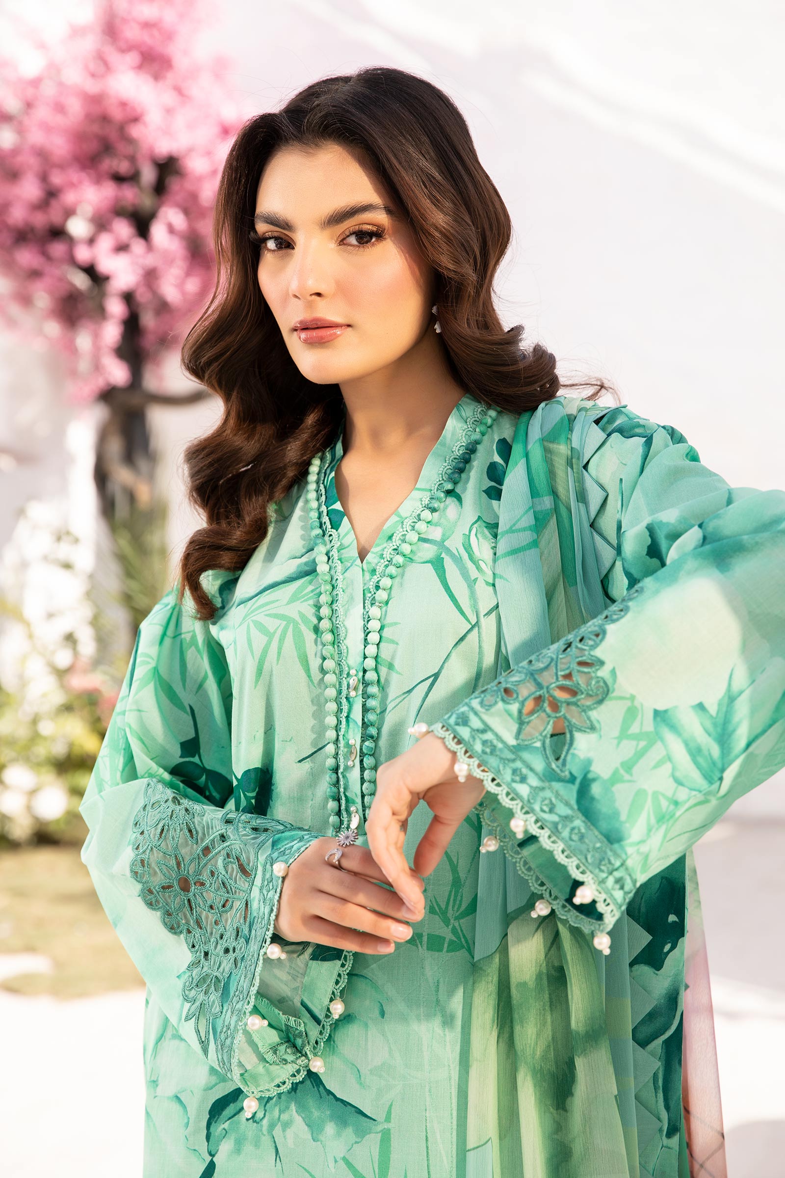 Maria B | M Basic Summer Lawn 25 | MB-CUS25-713A - House Of Hania