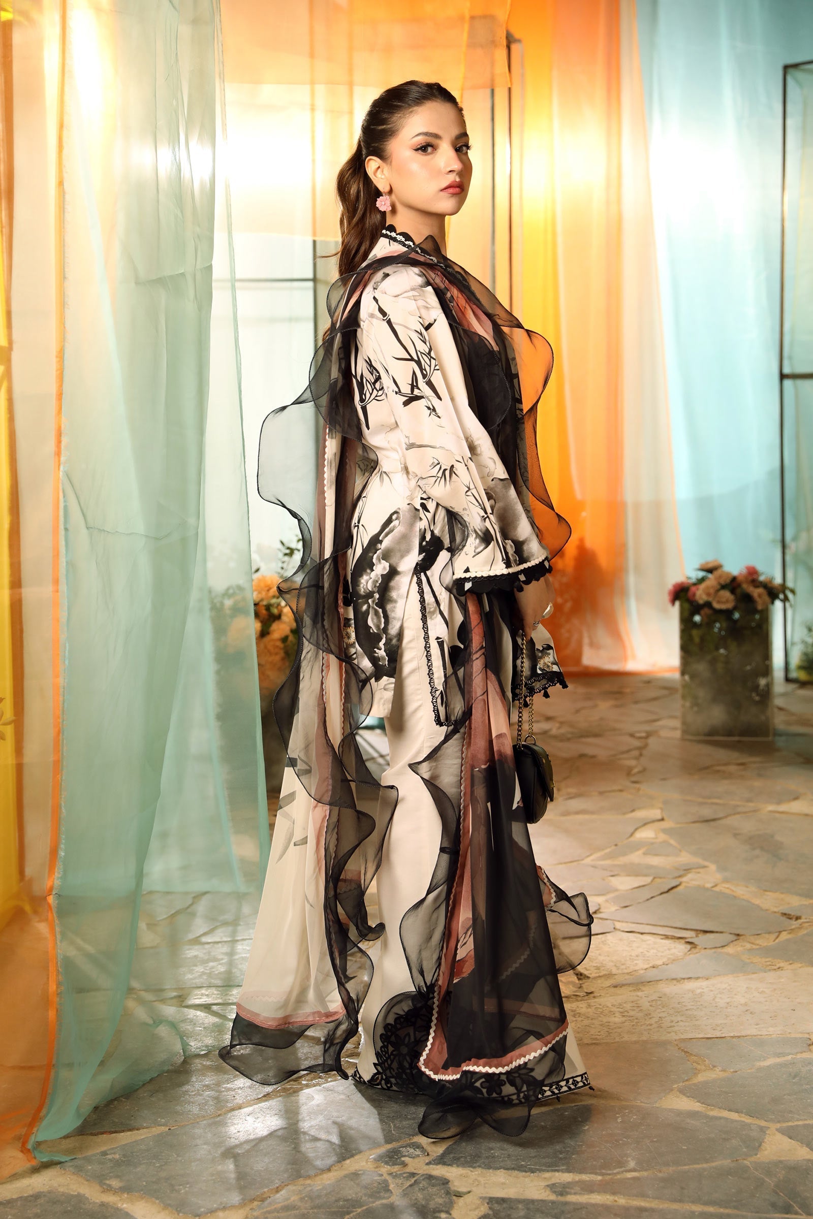 Maria B | M Basic Summer Lawn 25 | MB-CUS25-713B - House Of Hania