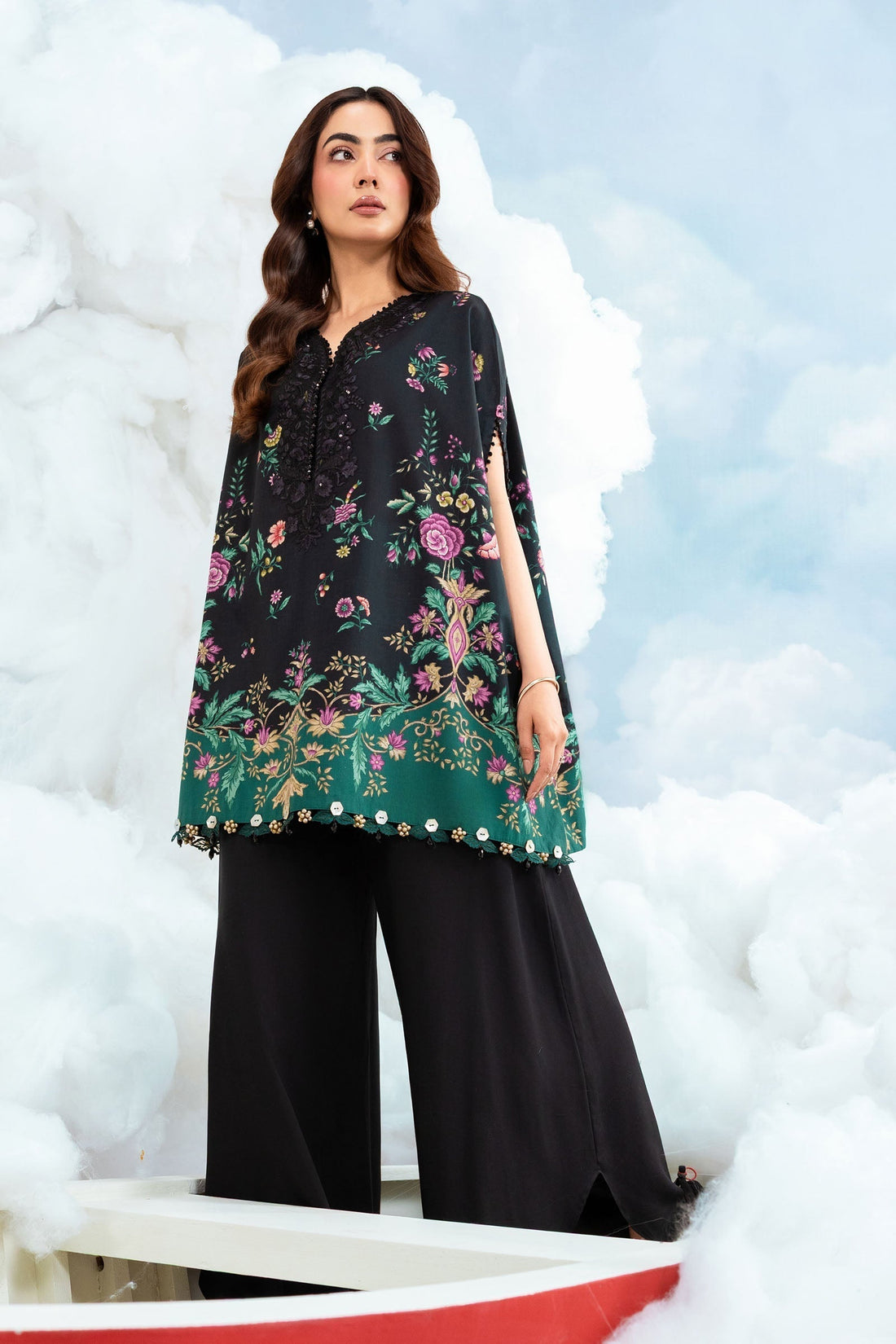 Maria B | M Basics Dreamscape Eid Lawn | MB-CUSV14-01B - House Of Hania