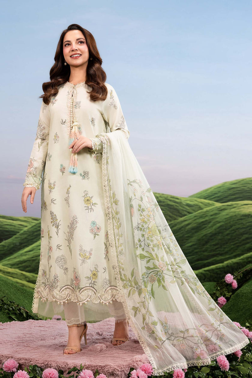 Maria B | M Basics Dreamscape Eid Lawn | MB-CUSV14-02A - House Of Hania