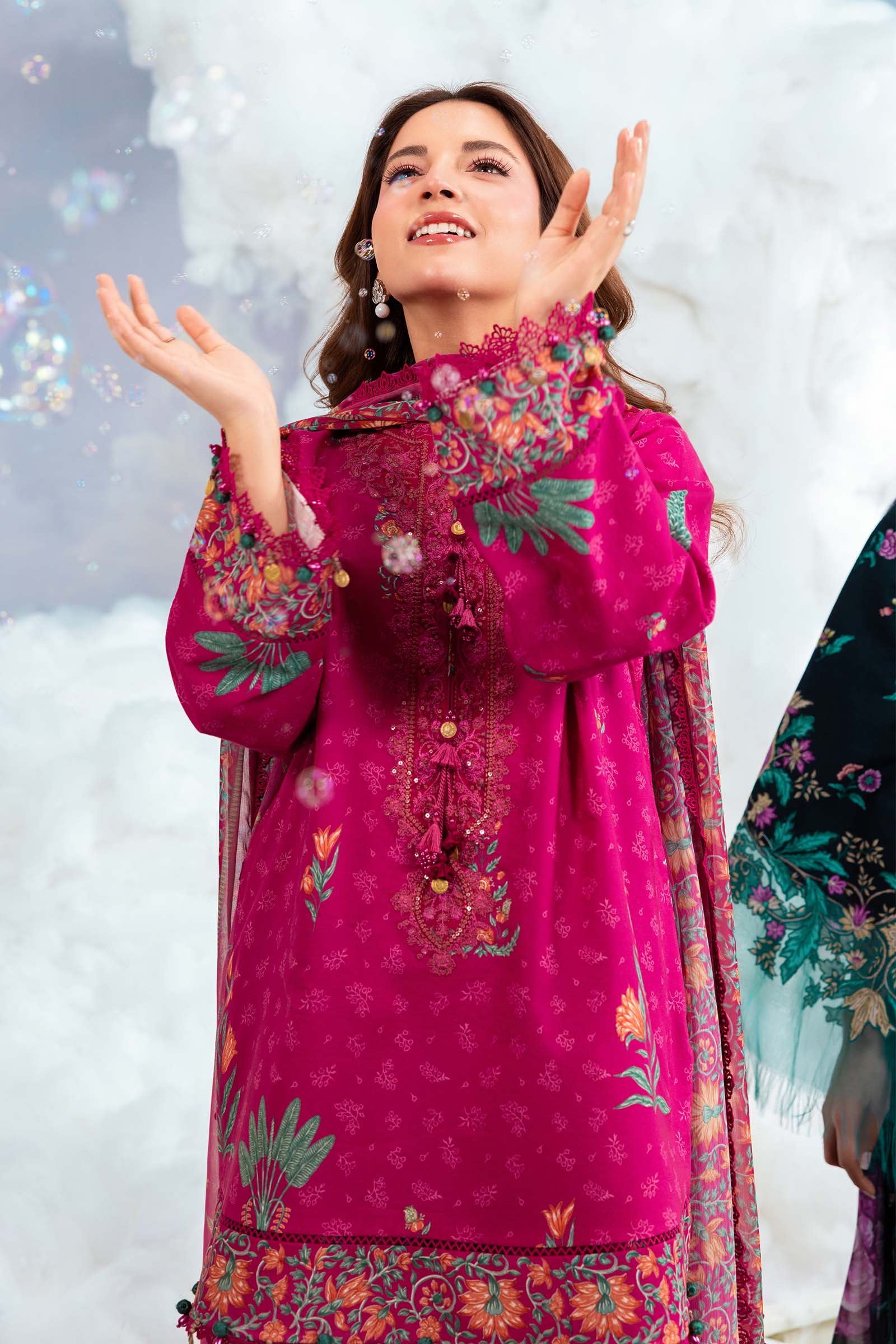 Maria B | M Basics Dreamscape Eid Lawn | MB-CUSV14-03B - House Of Hania