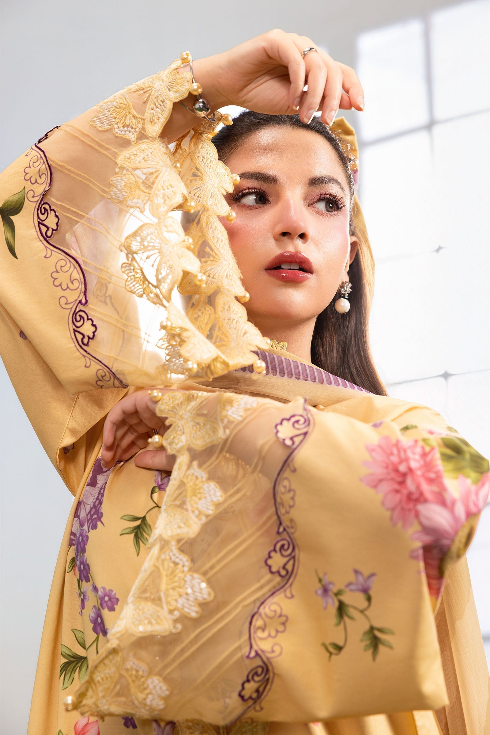 Maria B | M Basics Dreamscape Eid Lawn | MB-CUSV14-04B - House Of Hania