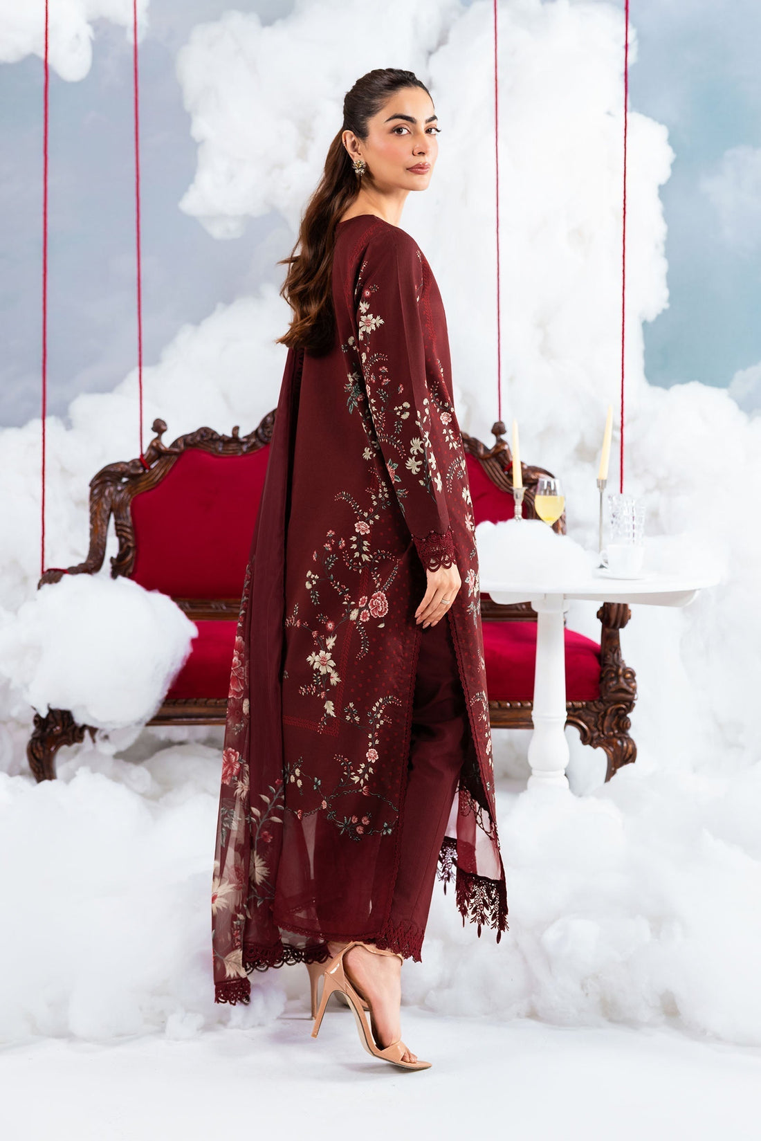 Maria B | M Basics Dreamscape Eid Lawn | MB-CUSV14-07A - House Of Hania