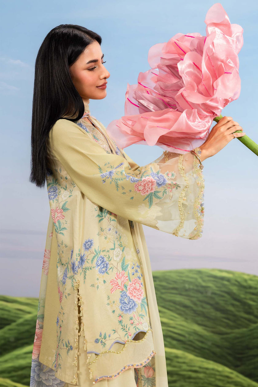 Maria B | M Basics Dreamscape Eid Lawn | MB-CUSV14-11A - House Of Hania