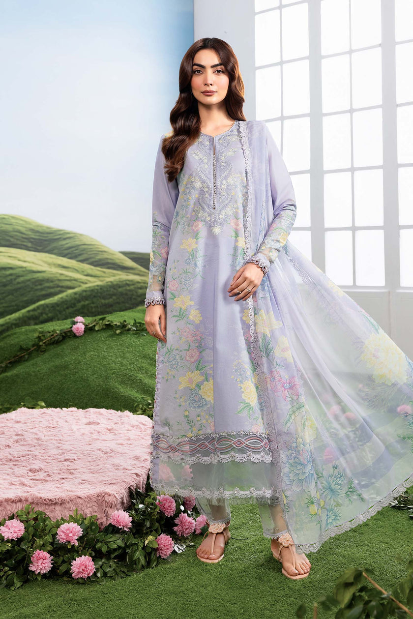 Maria B | M Basics Dreamscape Eid Lawn | MB-CUSV14-11B - House Of Hania