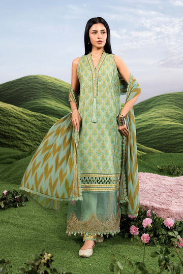 Maria B | M Basics Dreamscape Eid Lawn | MB-CUSV14-12B - House Of Hania