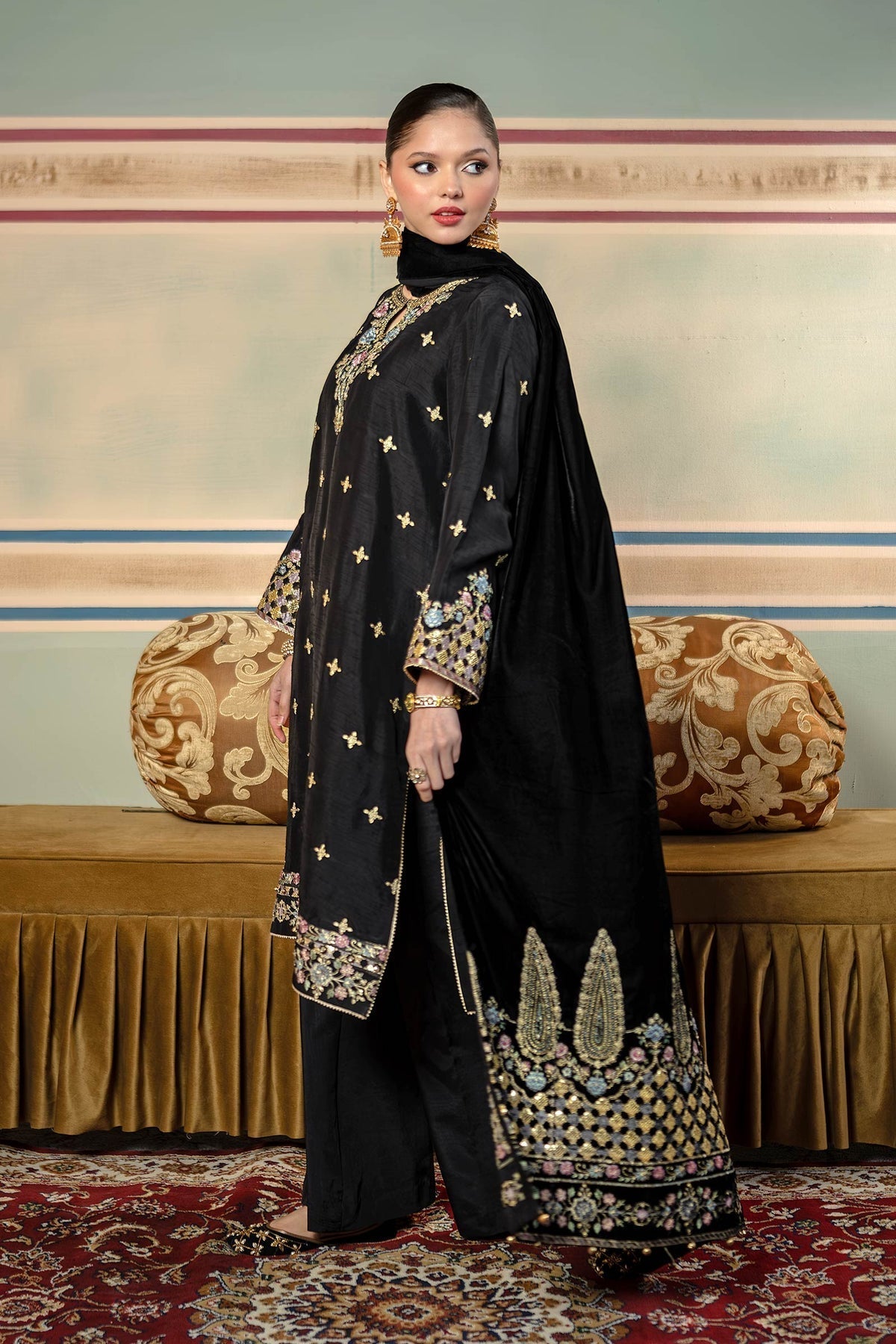 Maria B | M Basics Festive Velvet | MB-USW24-601 - House Of Hania