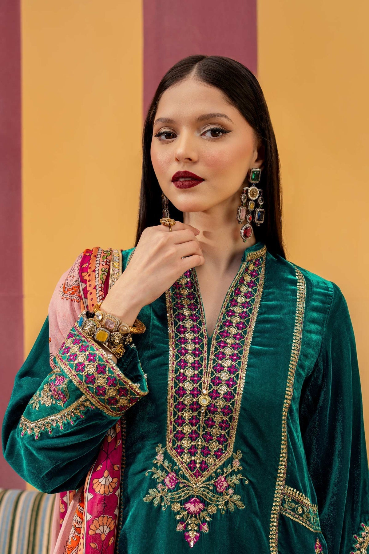 Maria B | M Basics Festive Velvet | MB-USW24-604 - House Of Hania