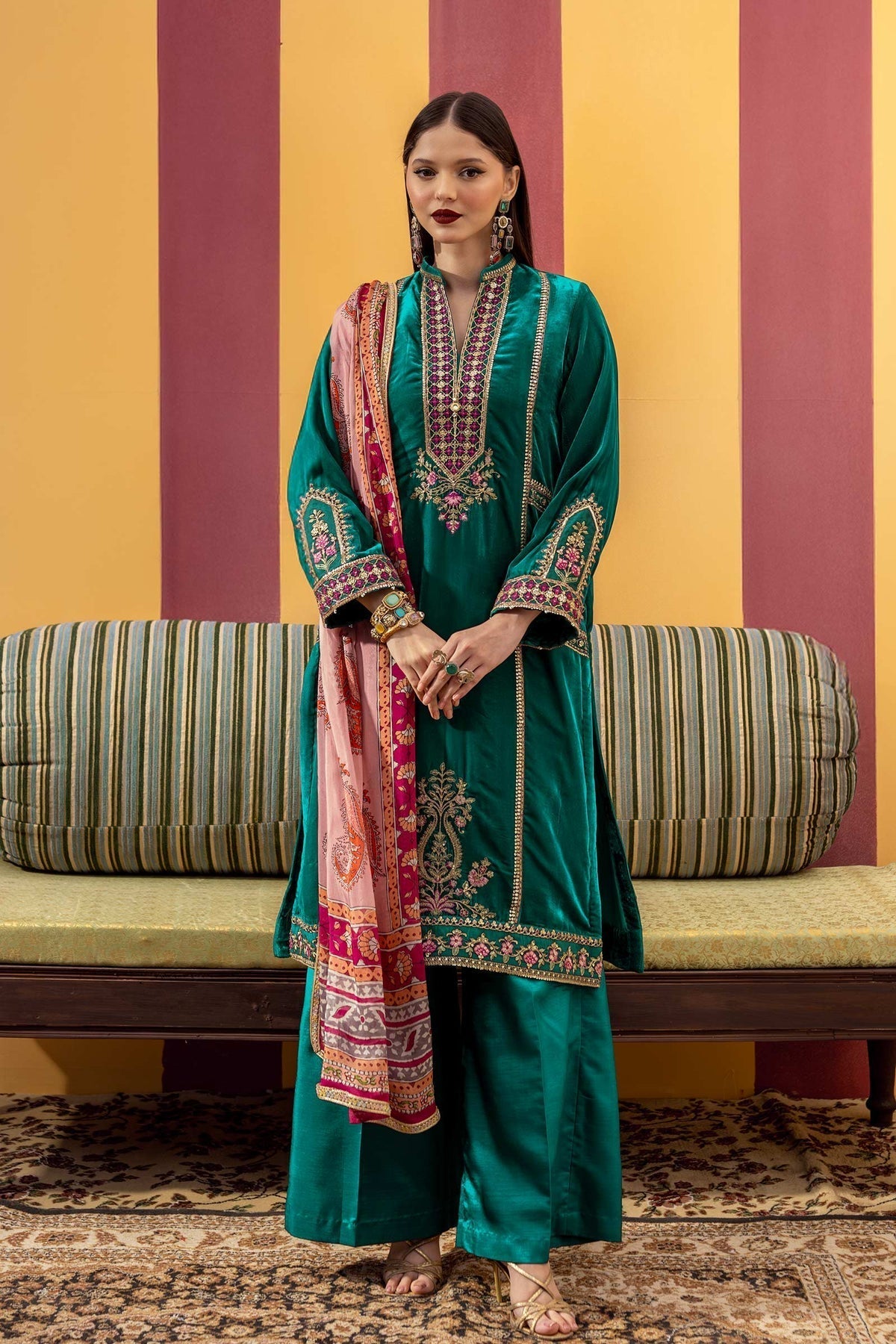Maria B | M Basics Festive Velvet | MB-USW24-604 - House Of Hania