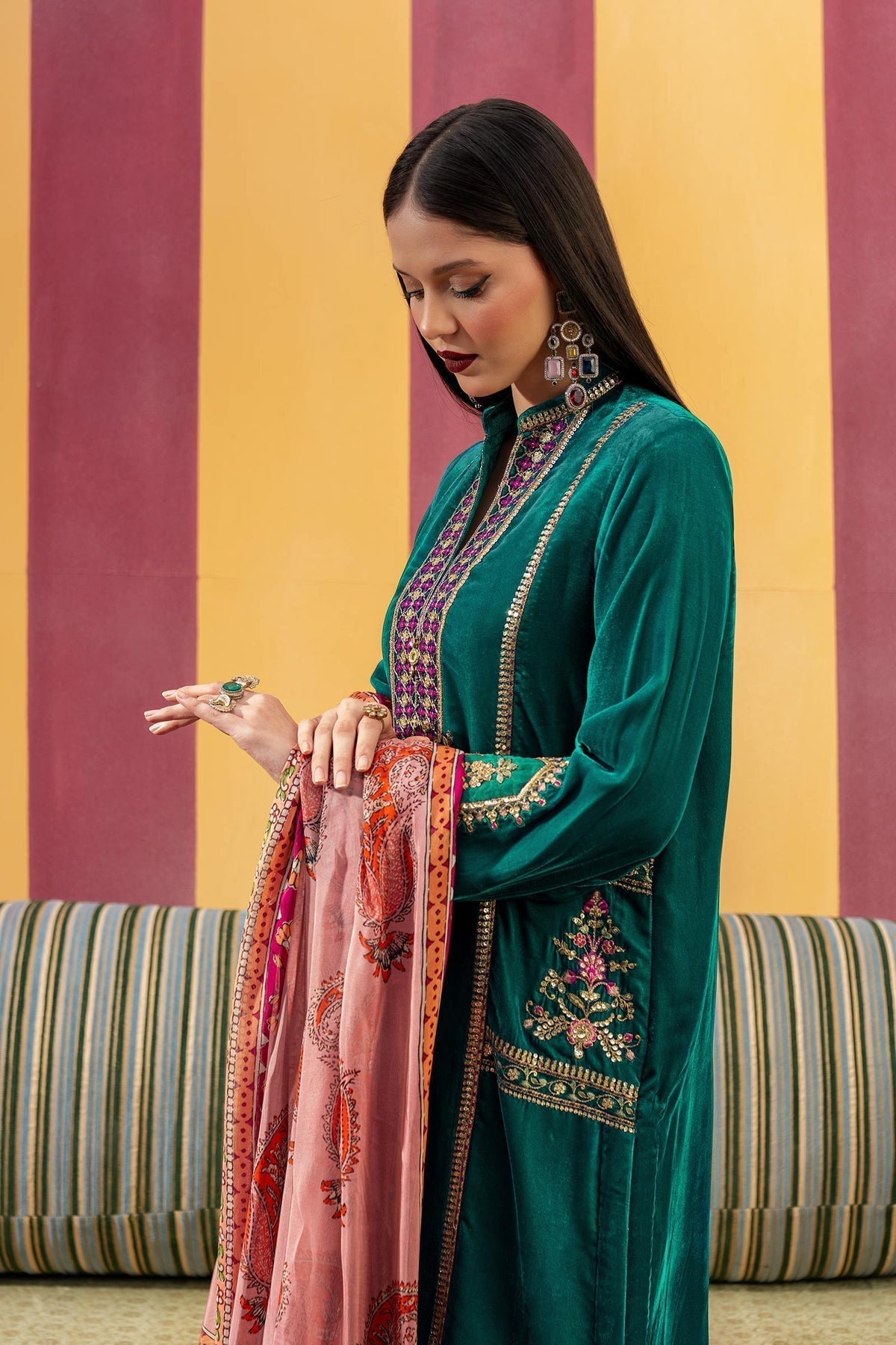 Maria B | M Basics Festive Velvet | MB-USW24-604 - House Of Hania