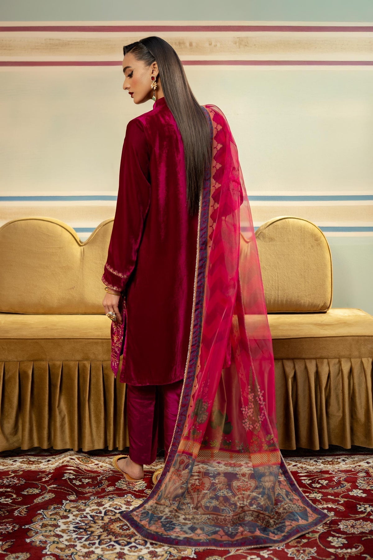 Maria B | M Basics Festive Velvet | MB-USW24-605 - House Of Hania