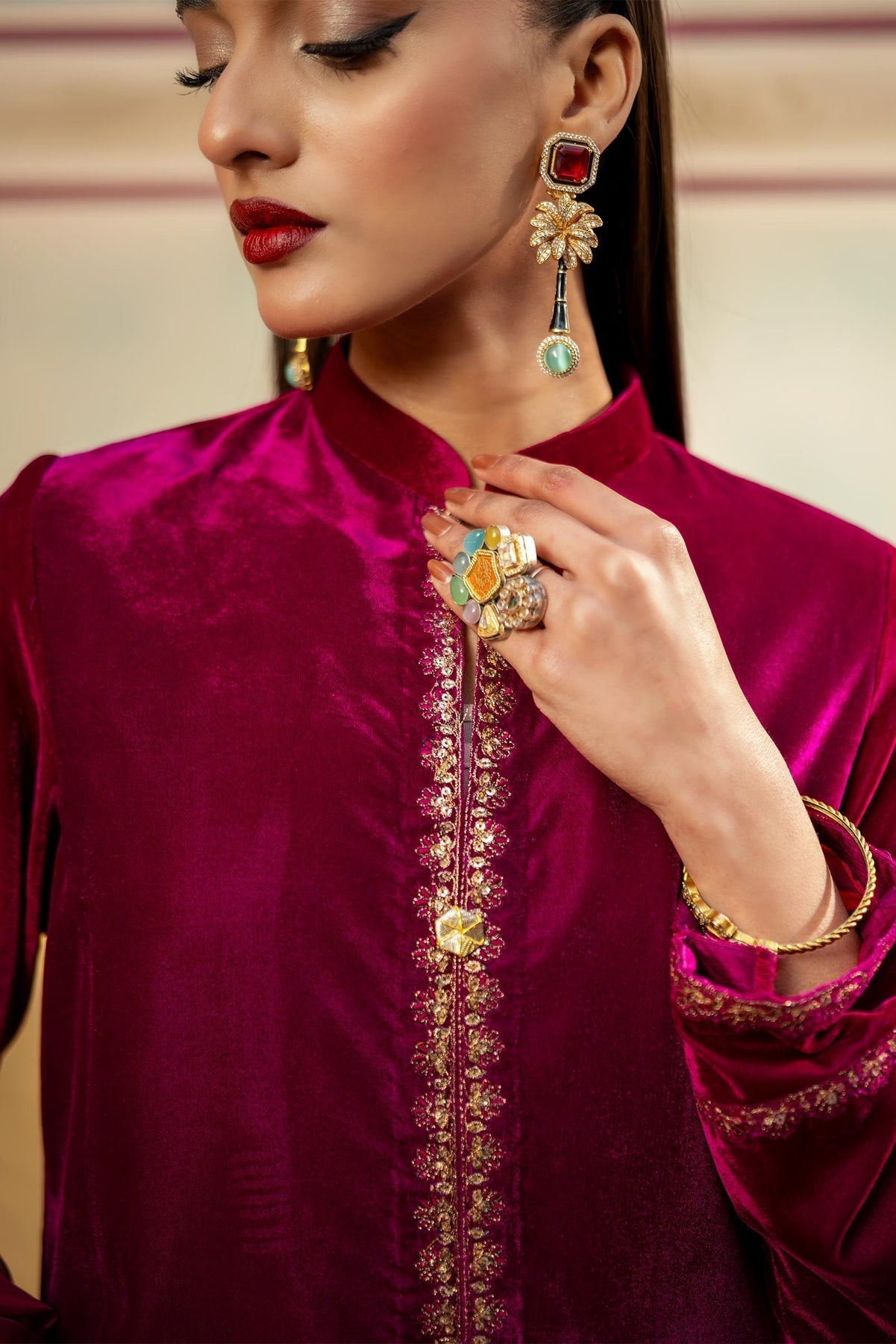 Maria B | M Basics Festive Velvet | MB-USW24-605 - House Of Hania