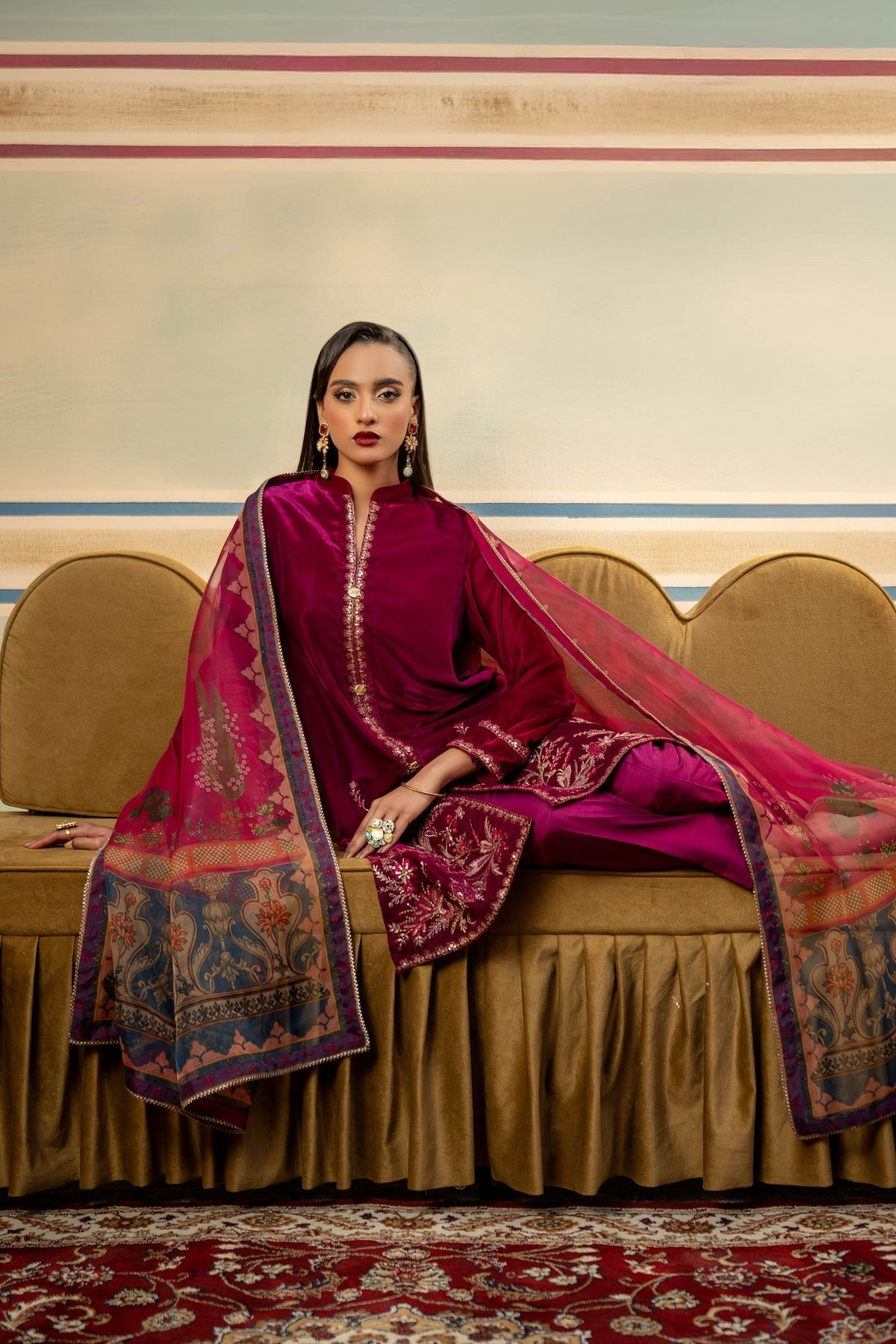 Maria B | M Basics Festive Velvet | MB-USW24-605 - House Of Hania