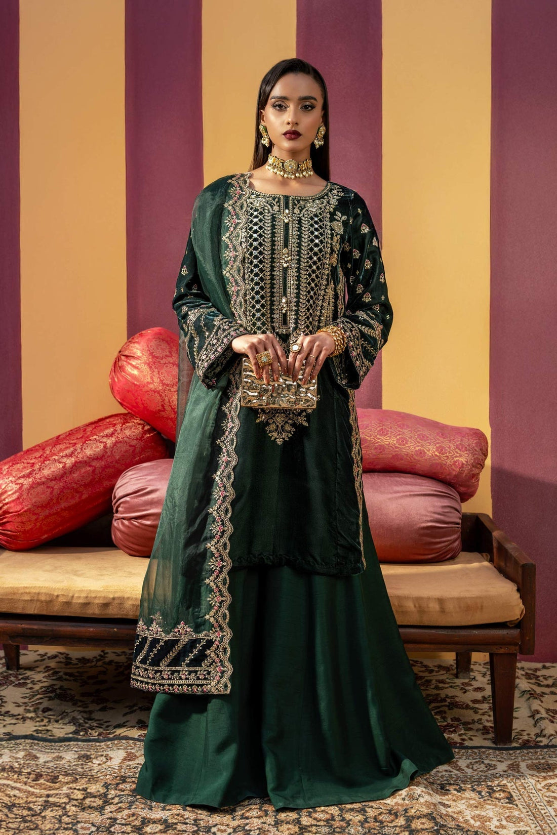 Maria B | M Basics Festive Velvet | MB-USW24-606 - House Of Hania