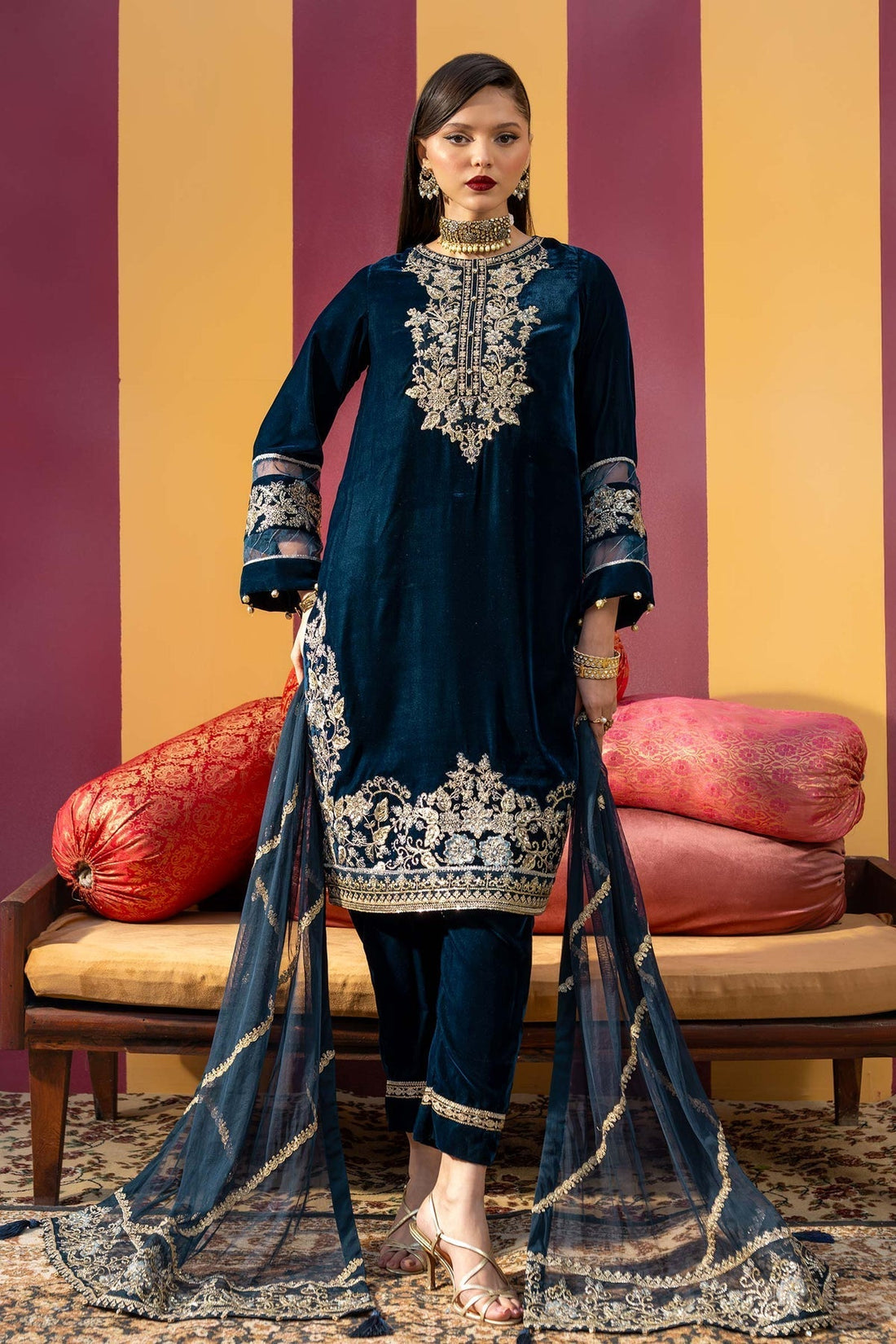 Maria B | M Basics Festive Velvet | MB-USW24-607 - House Of Hania