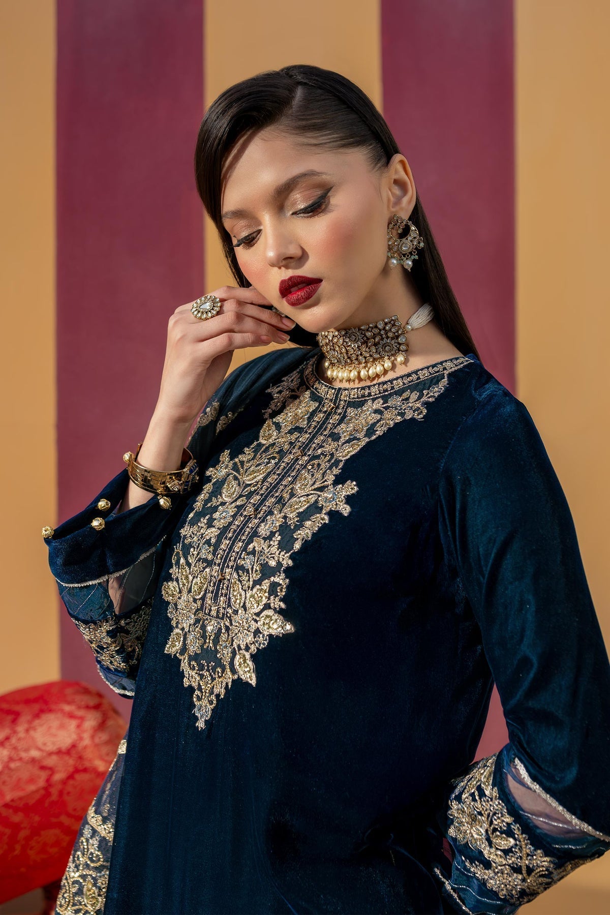 Maria B | M Basics Festive Velvet | MB-USW24-607 - House Of Hania