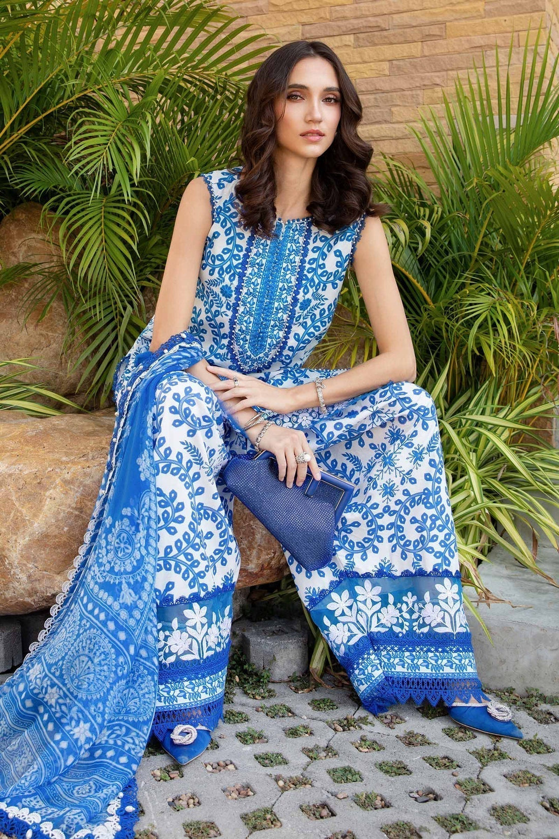 Maria B | M Prints 25 | MPT-2504-B - House Of Hania