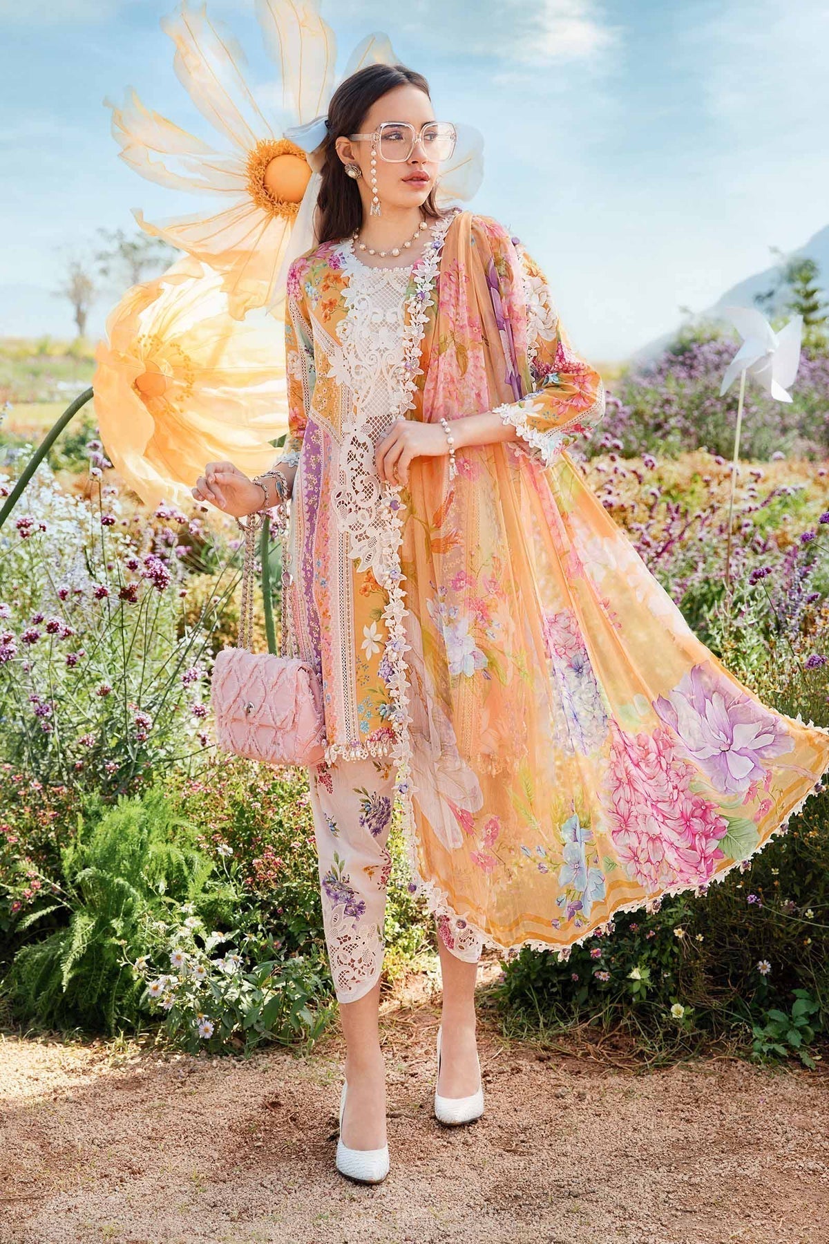 Maria B | M Prints 25 | MPT-2509-A - House Of Hania