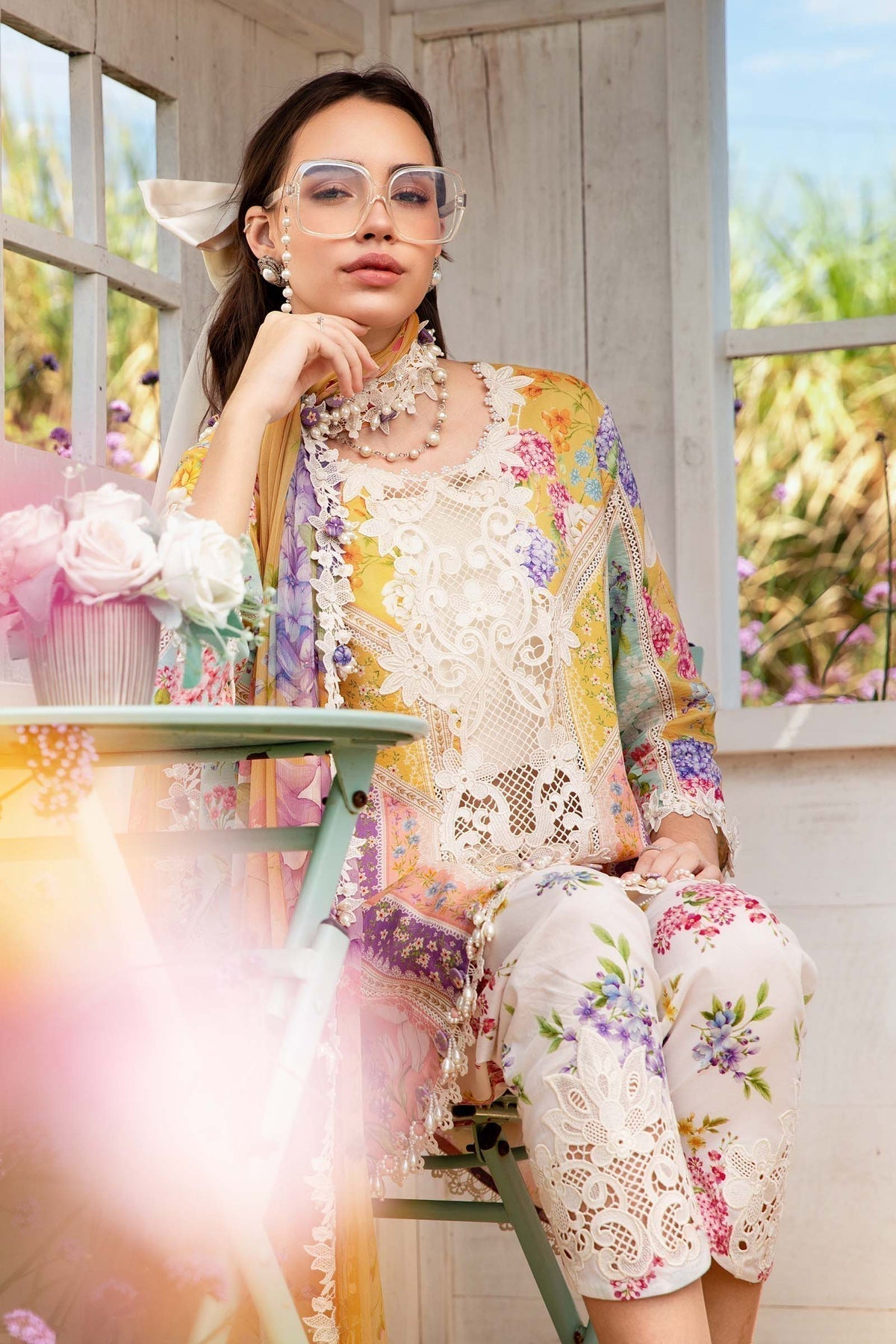 Maria B | M Prints 25 | MPT-2509-A - House Of Hania