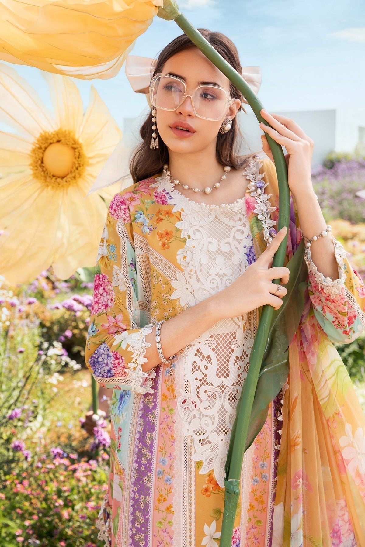 Maria B | M Prints 25 | MPT-2509-A - House Of Hania