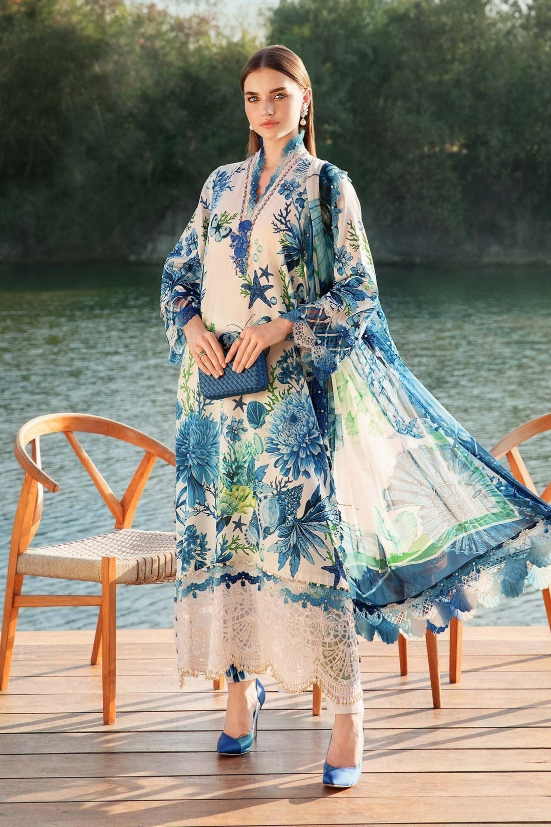 Maria B | M Prints 25 | MPT-2510-B - House Of Hania