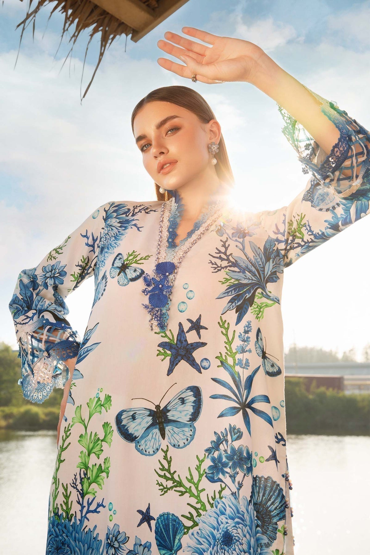 Maria B | M Prints 25 | MPT-2510-B - House Of Hania