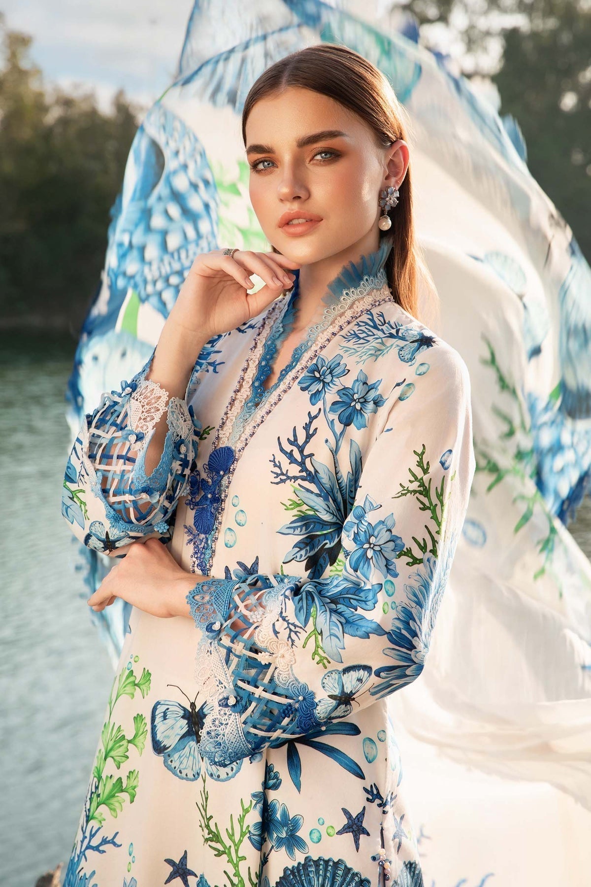 Maria B | M Prints 25 | MPT-2510-B - House Of Hania