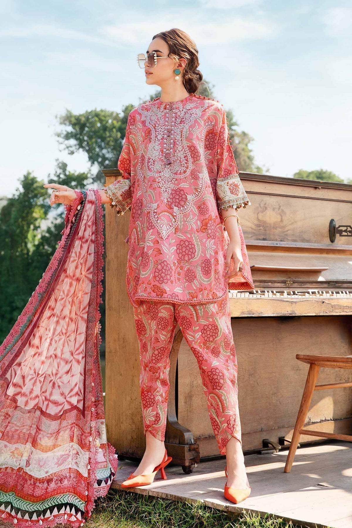 Maria B | M Prints 25 | MPT-2513-A - House Of Hania