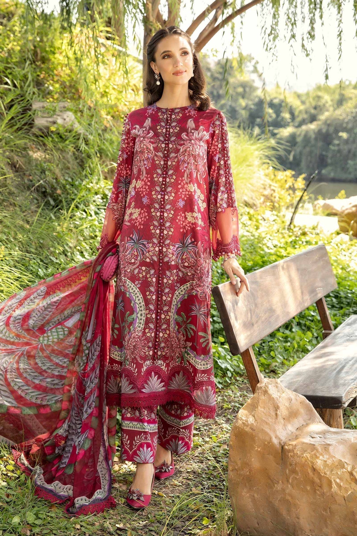 Maria B | M Prints 25 | MPT-2514-B - House Of Hania