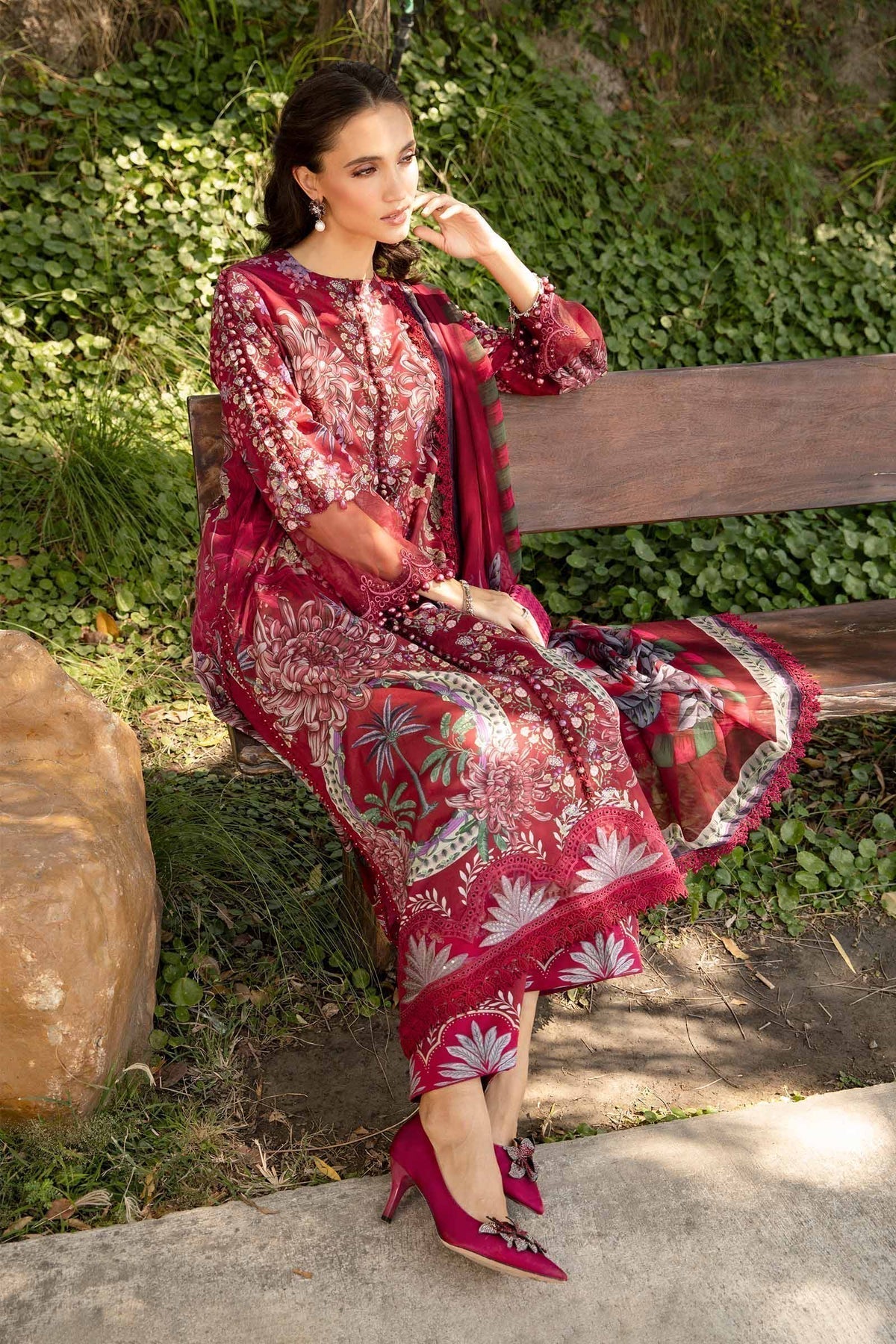 Maria B | M Prints 25 | MPT-2514-B - House Of Hania